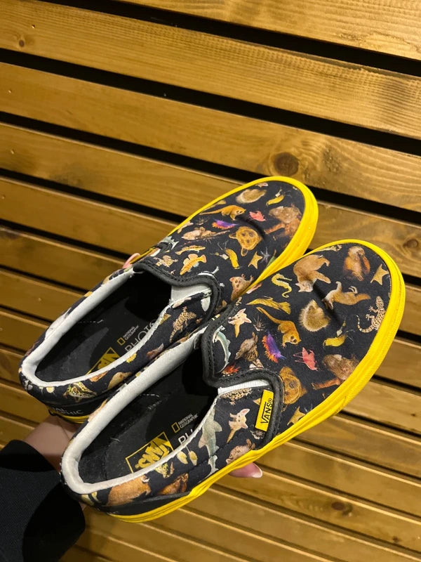 Vans National Geographic Rare Kids Slip On Trainers UK2