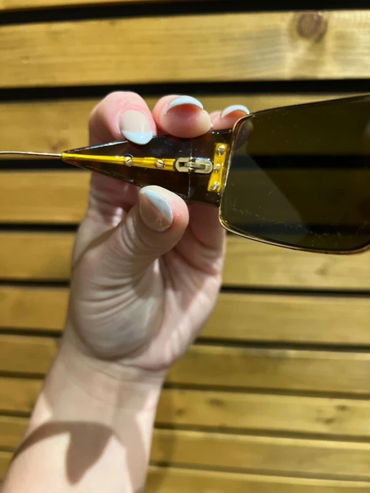 Prada Vintage SPR 55H Square Tortoise Sunglasses With Case