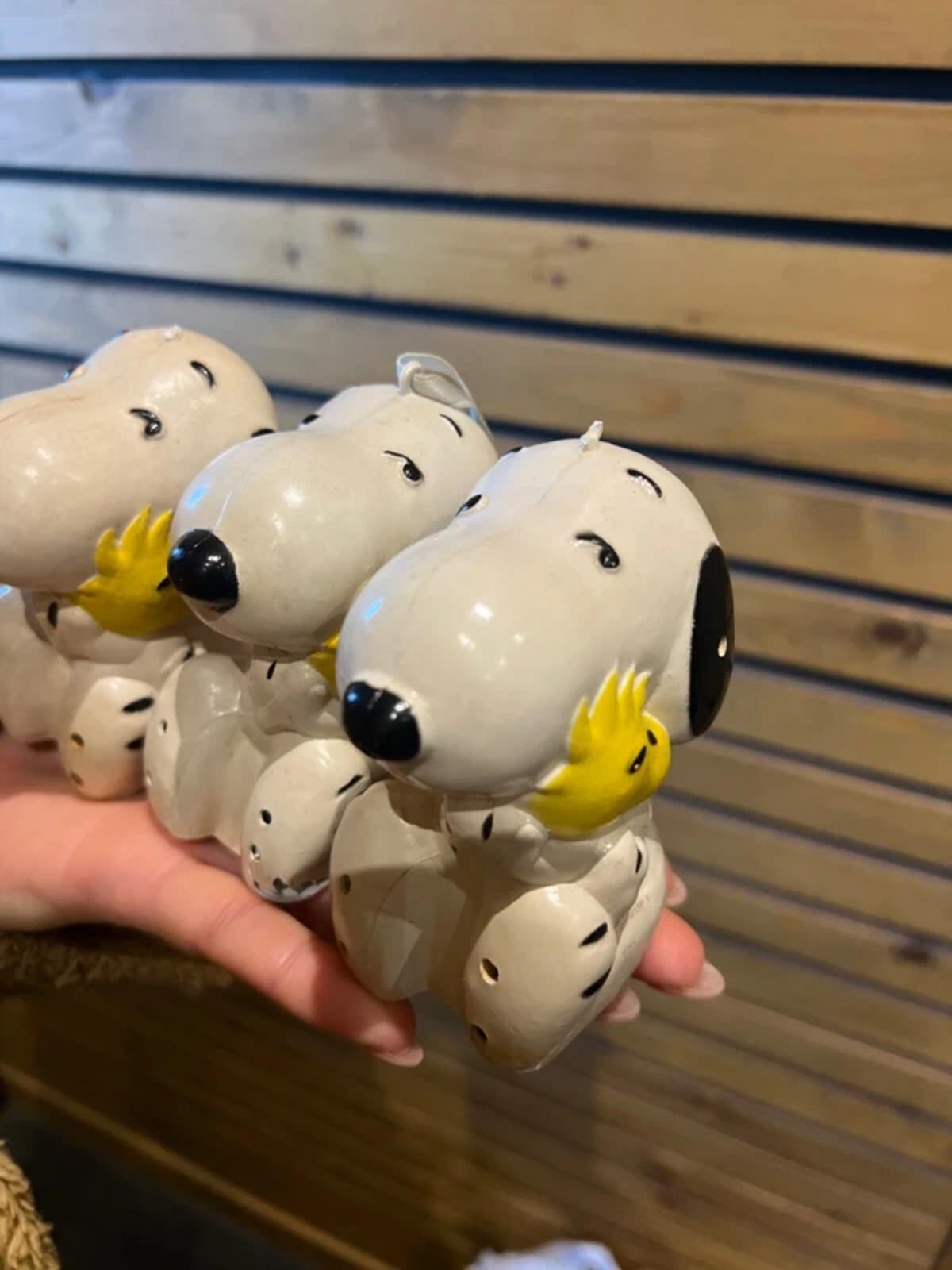Vintage 1972 Snoopy Peanuts Woodstock Hanging Pot Pourri Pomander Figures