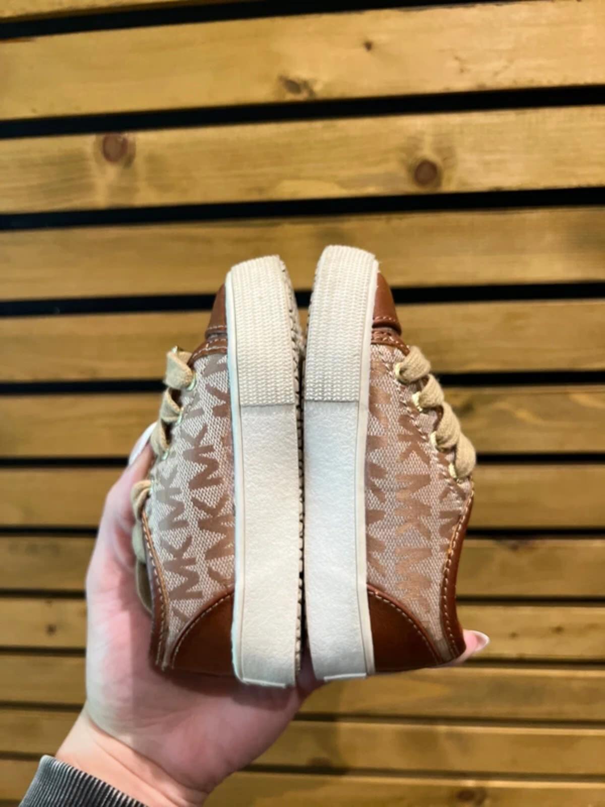Michael Kors Brown Tan Logo Trainers UK5.5