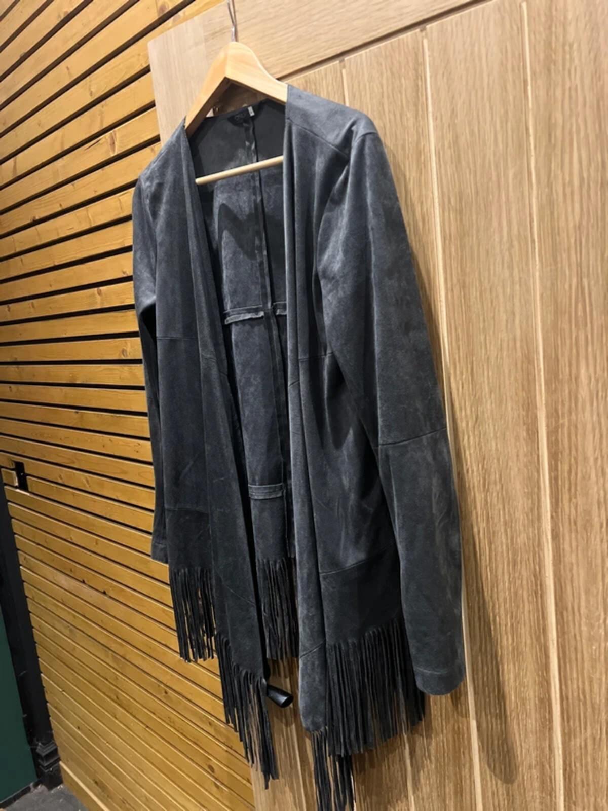 ONLY Suede Effect Fringed Jacket L