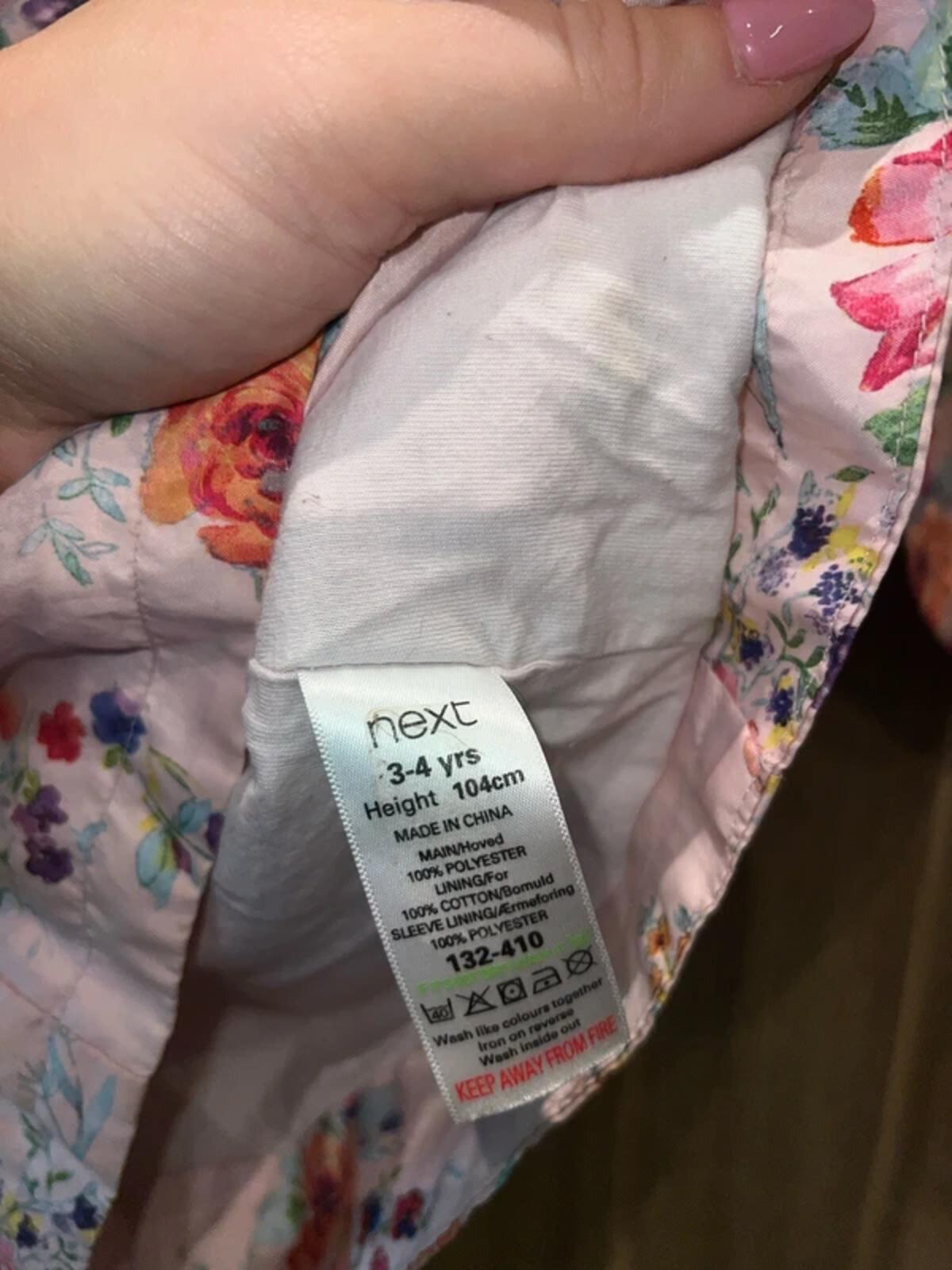 Next Floral Windbreaker Jacket 3-4Y