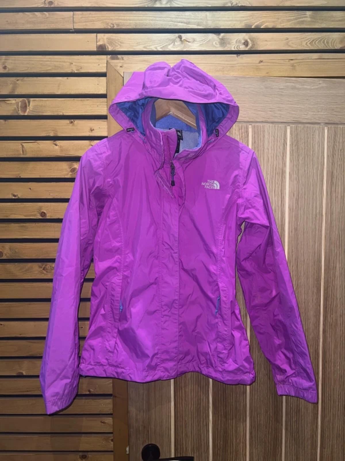 The North Face Purple Hooded Raincoat S