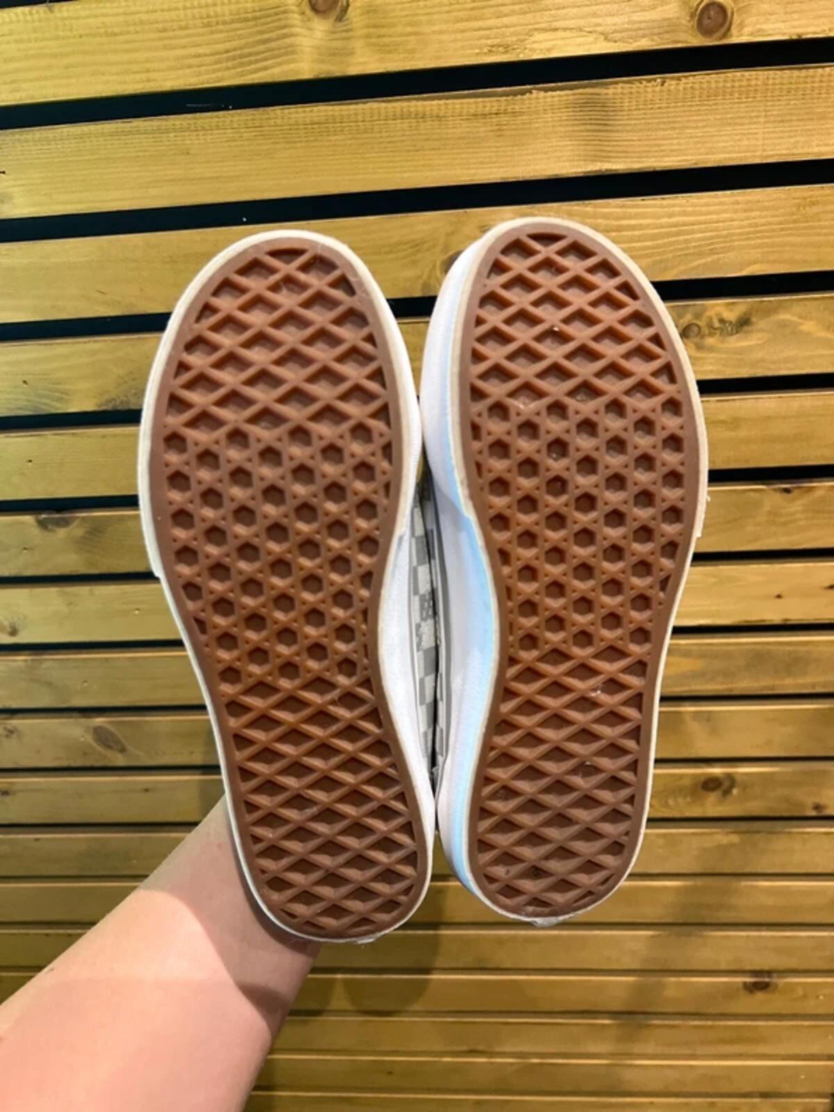 Vans Grey Checkerboard Trainers UK2