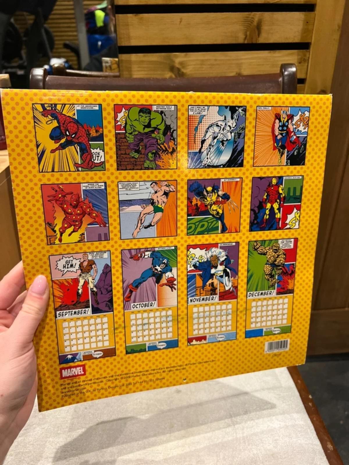 Vintage 1995/2003 Marvel Super Heroes Comic Calendar Bundle (2)