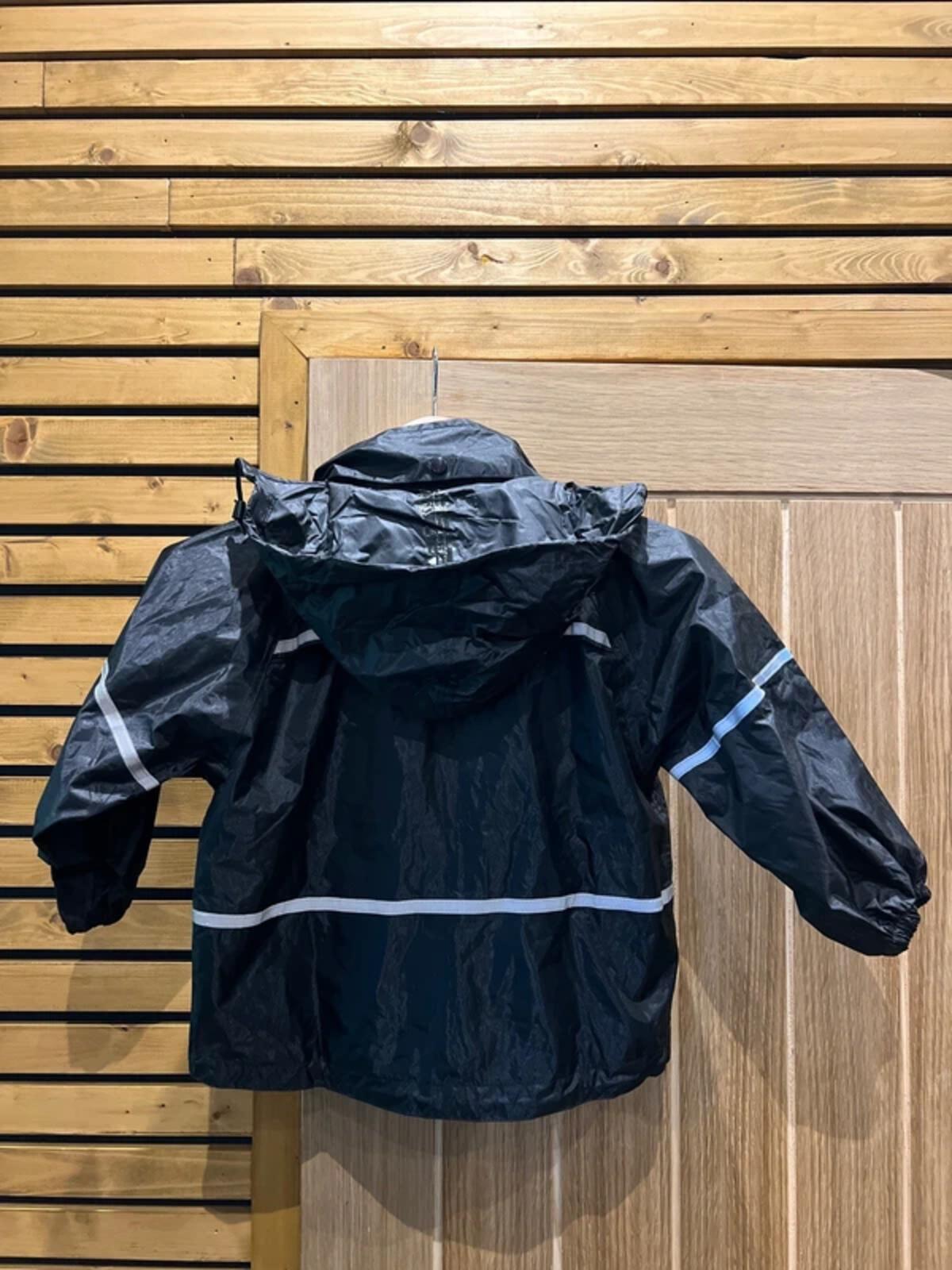 Dickies Black Rain Coat Waterproof Hooded Jacket 3-4Y