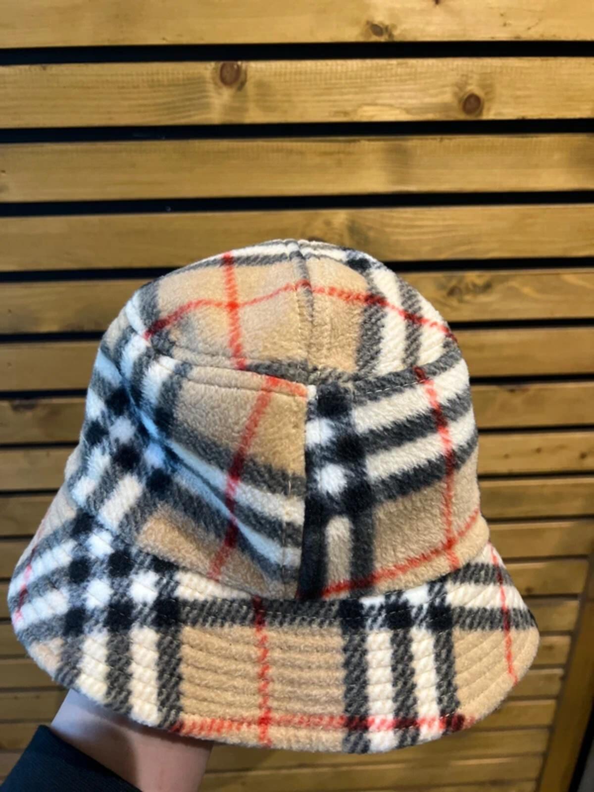 Vintage Style Plaid Reversible Bucket Hat OS
