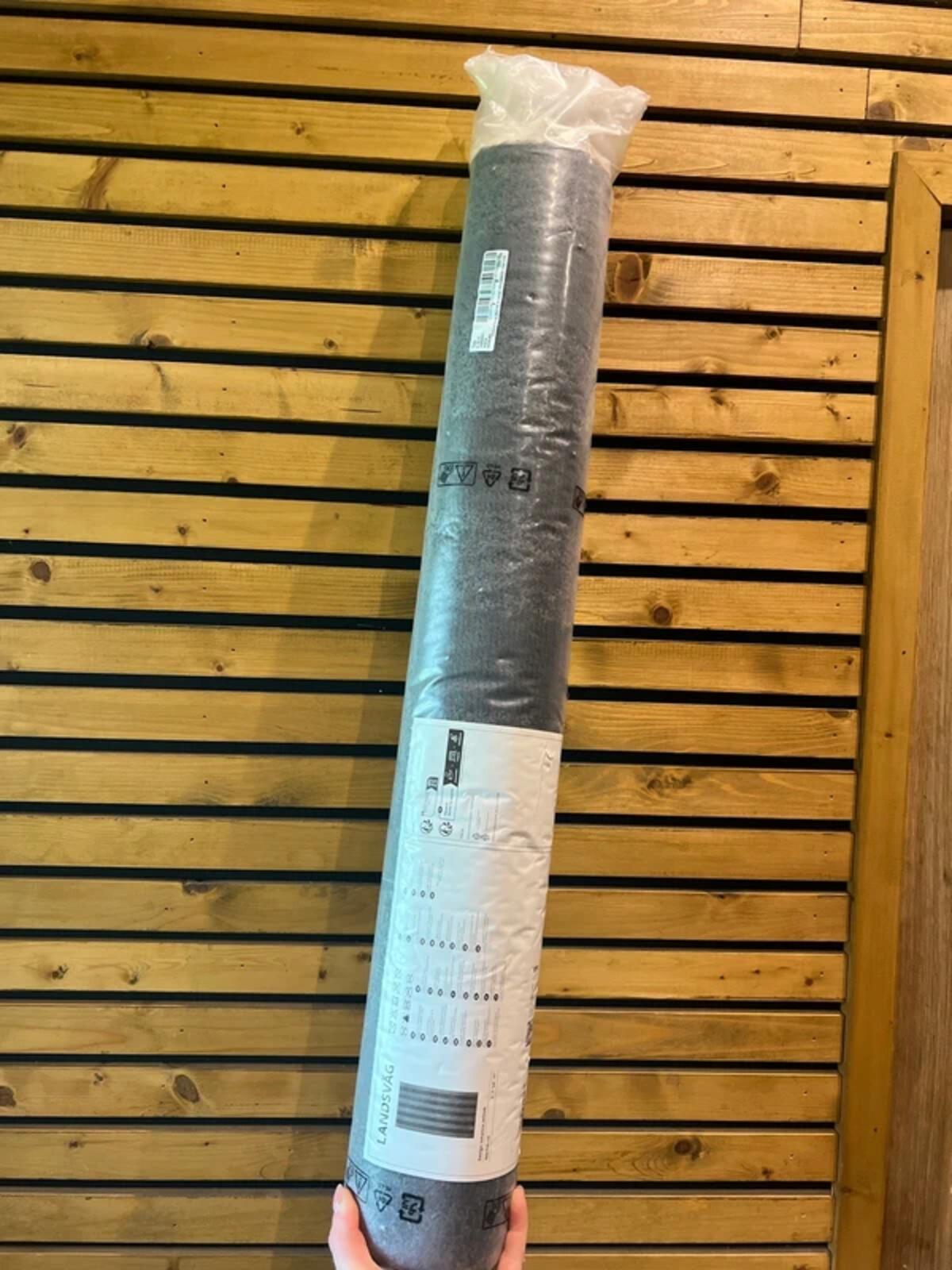 Landsvag Ikea Dark Grey Low Pile Rectangle Rug 80x150cm NEW