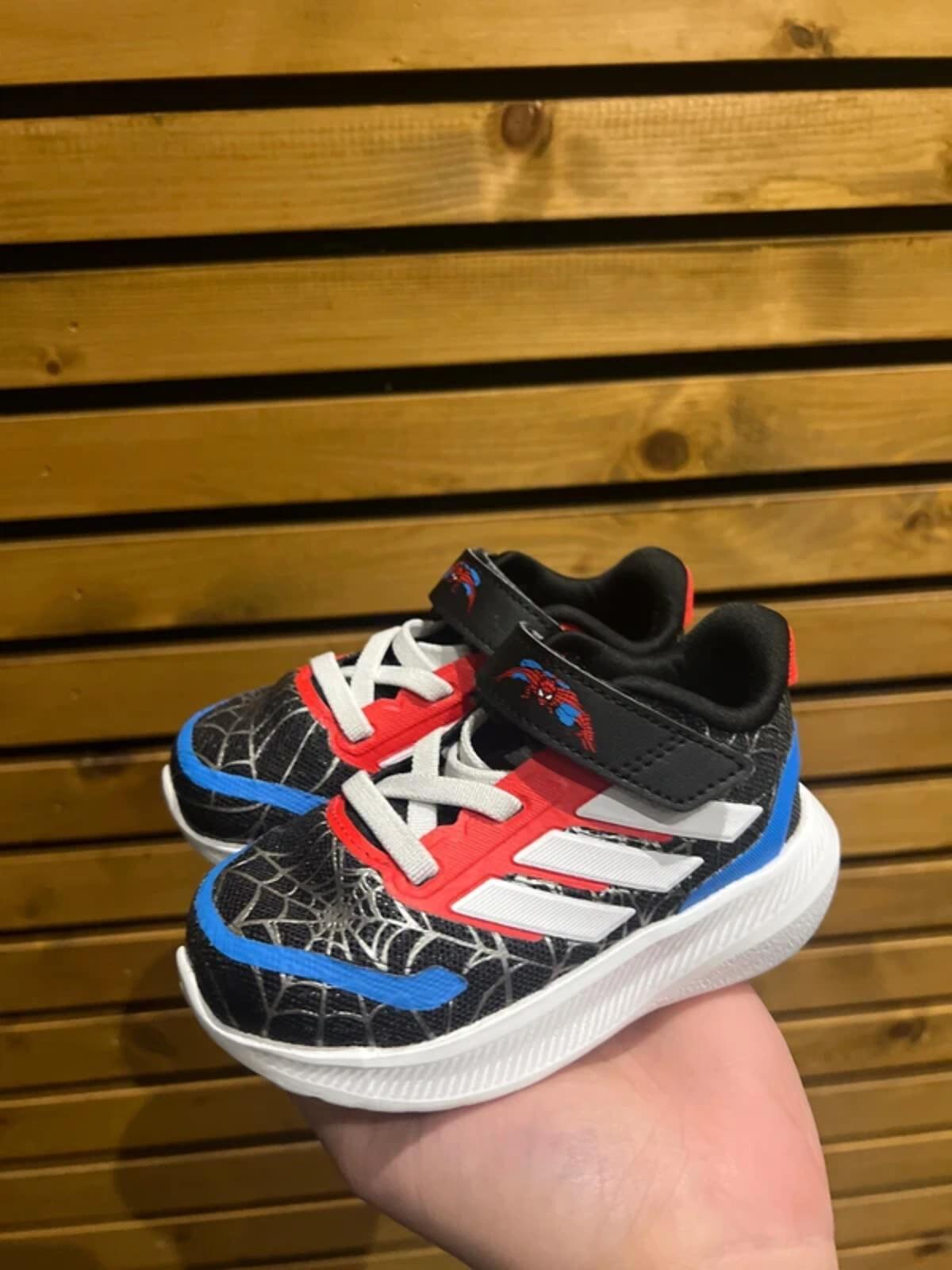 Adidas x Marvel Spiderman Black Web Trainers UK5K