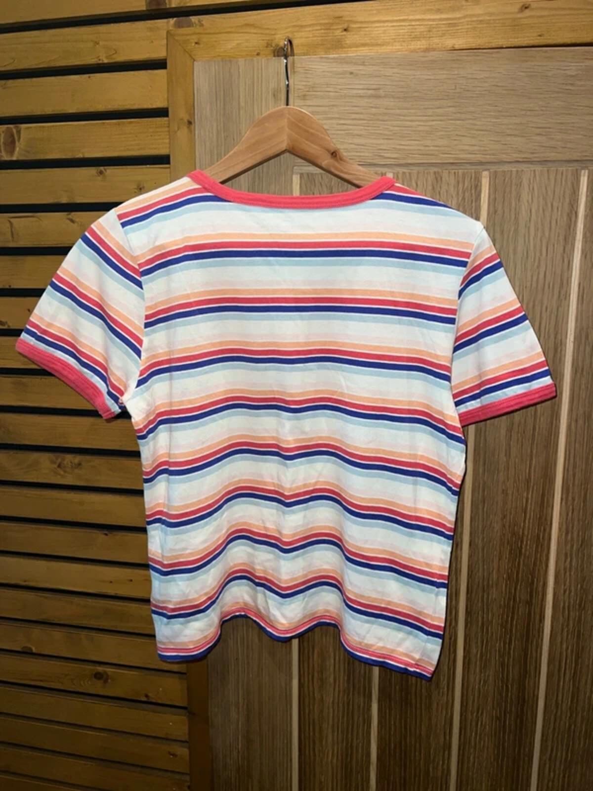 Vans Wazzy Cropped Striped T-Shirt M