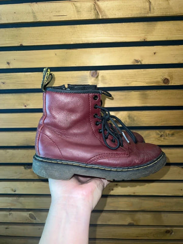 Dr. Martens Delaney Burgundy Ankle Boots UK1