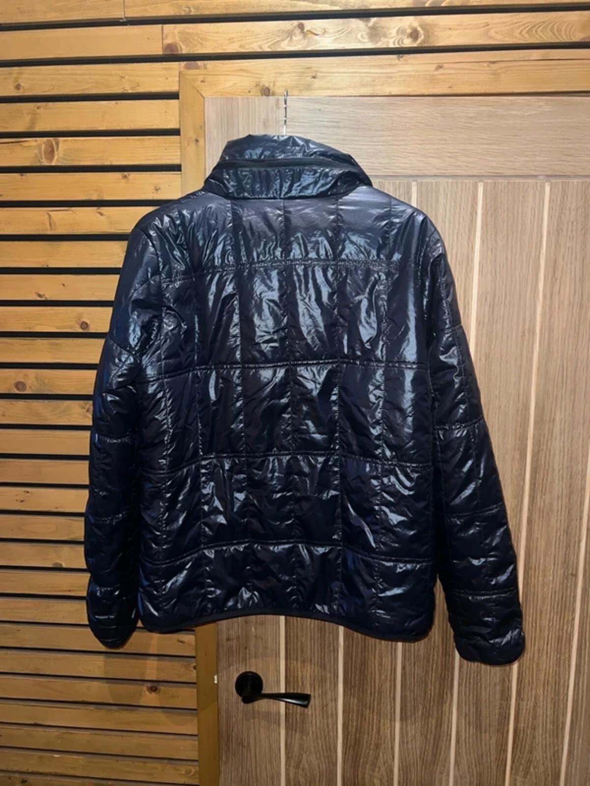 Nike Black Shiny Wet Look Puffer Jacket XL