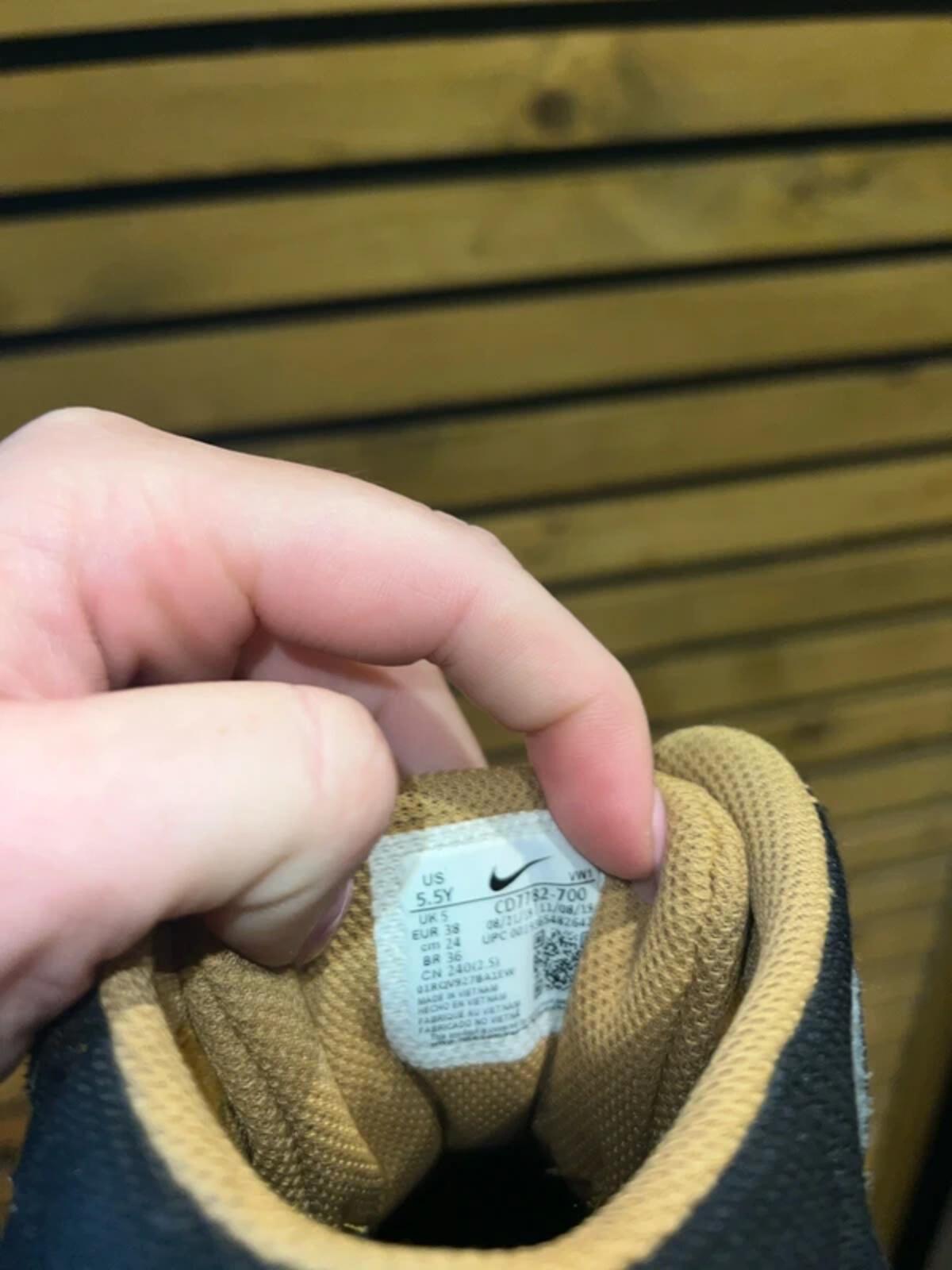 Nike Court Borough Mid 2 Mustard Trainers UK5