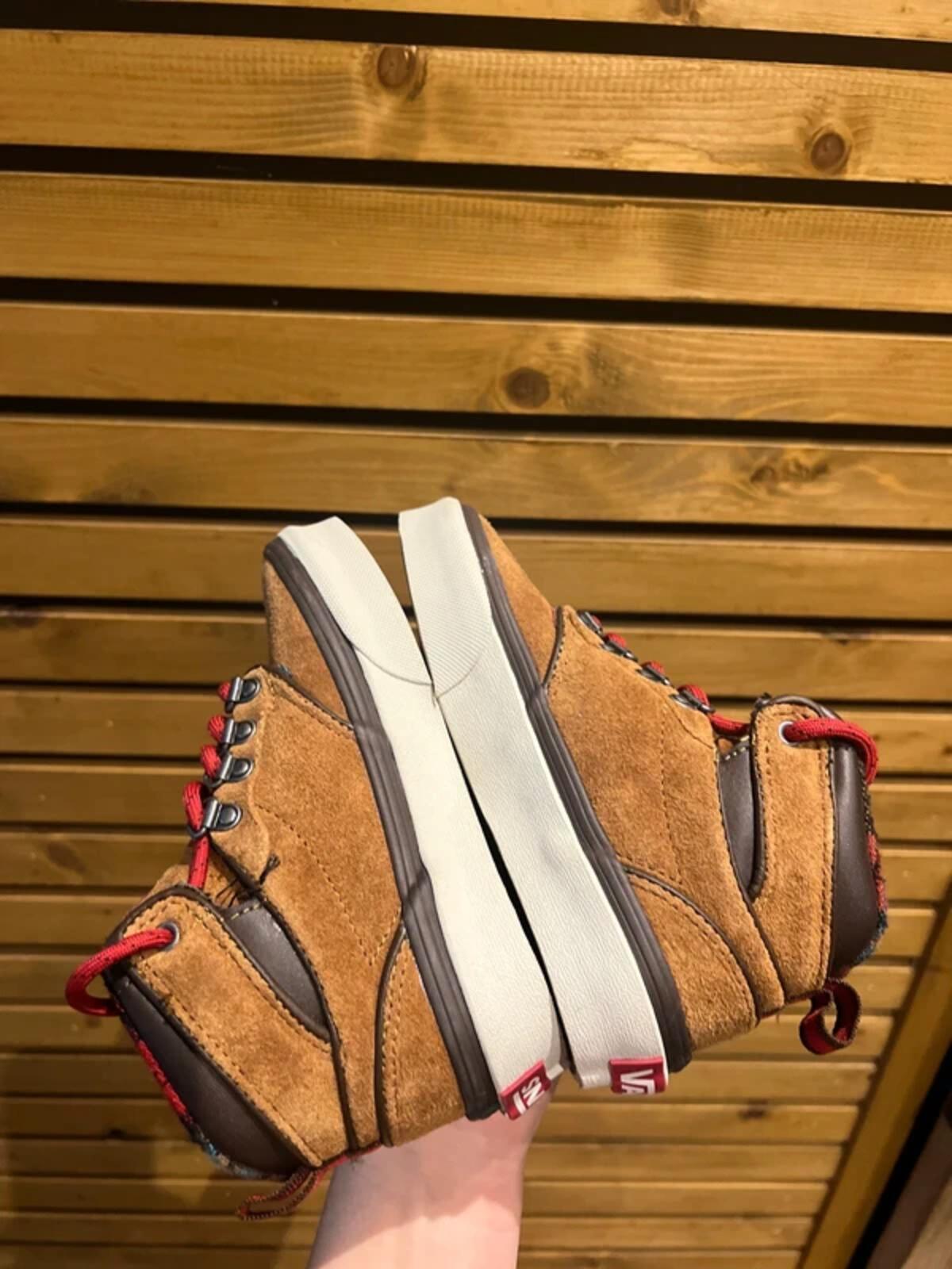 Vans Brown Suede Tartan Mid Trainers UK12