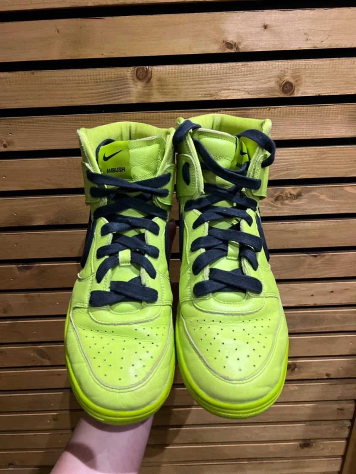Nike Dunk High x Ambush Flash Lime Basketball Trainers UK7.5