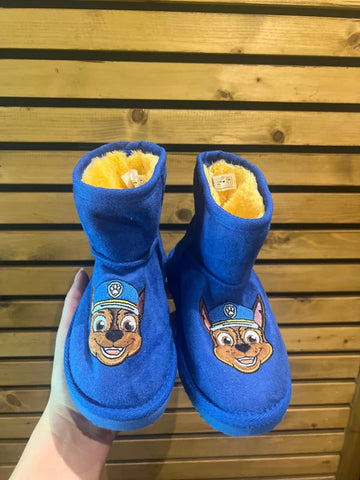Paw Patrol Blue Chase Ankle Boots UK2