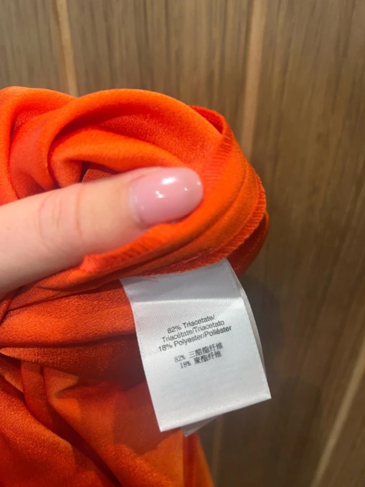 DKNY Orange V Back Maxi Dress 10