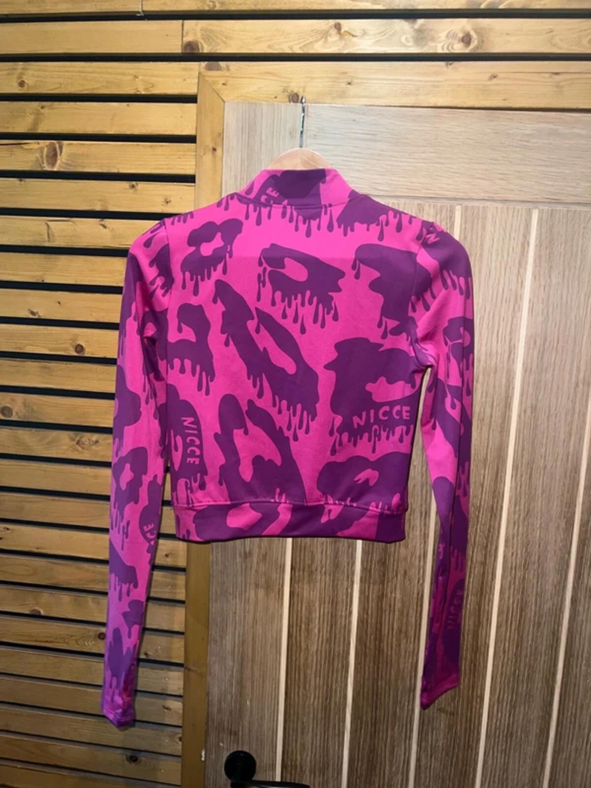 Nicce Arena Fuchsia Purple Patterned Jacket S NEW