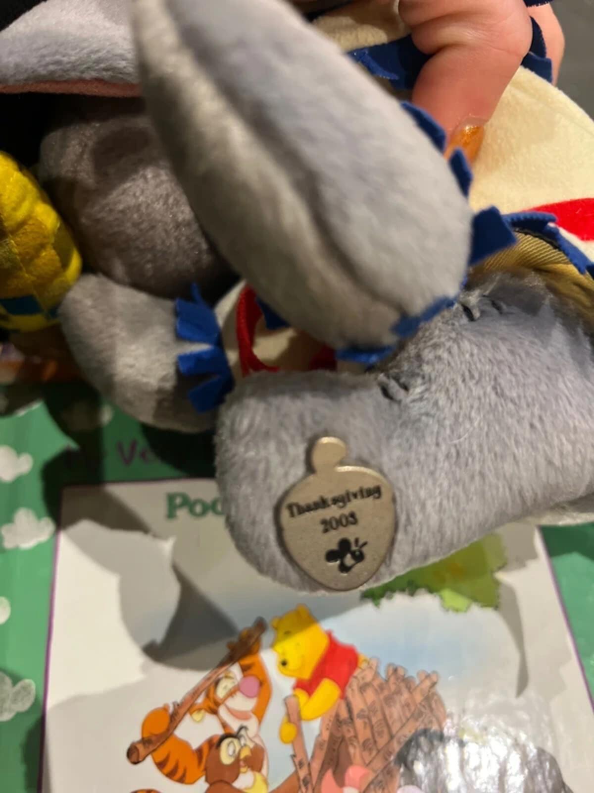 Vintage 2003 Disney Eeyore Beanie Toy & Book Bundle