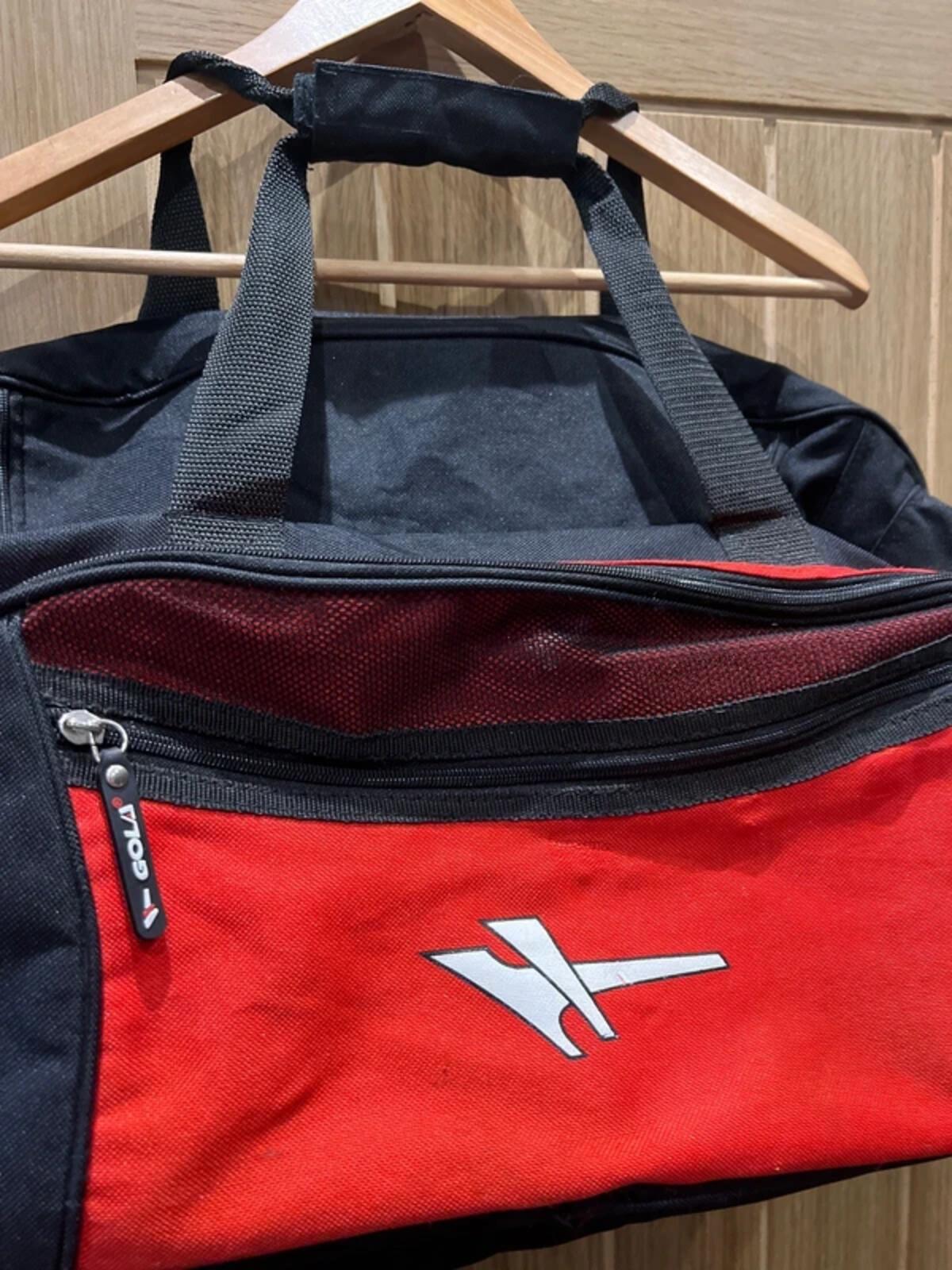 Gola Black Red Sports Gym Weekend Holdall Bag