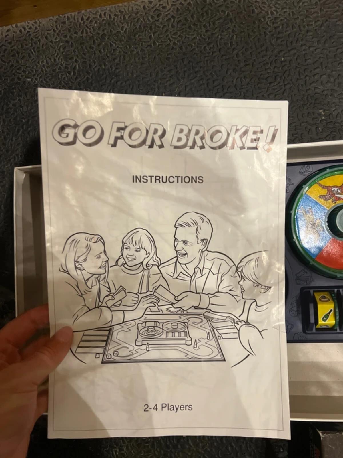 Vintage 1993 Go For Broke Board Game