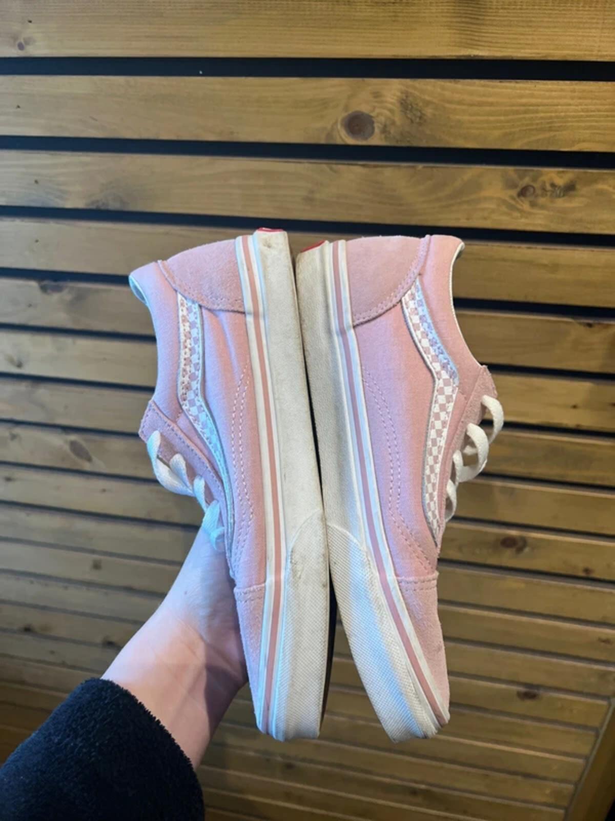 Vans Pink Suede Checkerboard Trainers UK4