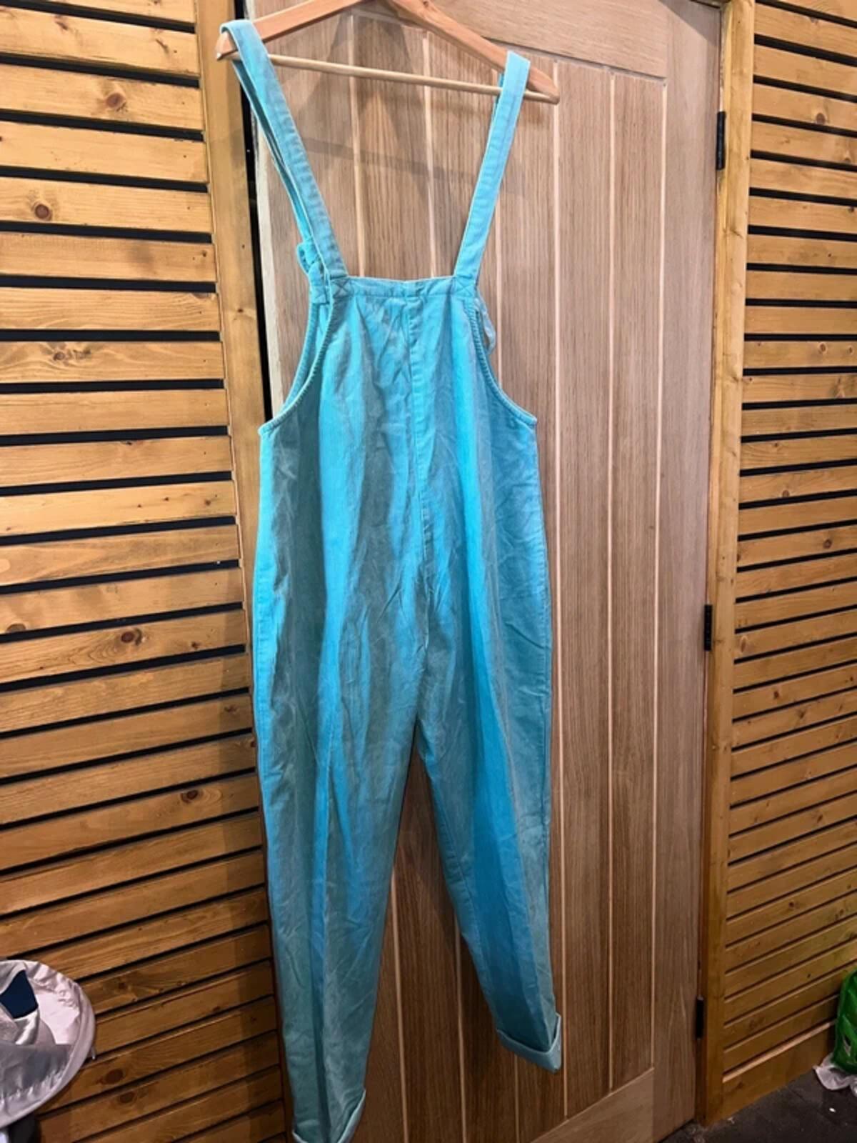 Lucy & Yak Turquoise Corduroy Dungarees 10L NEW