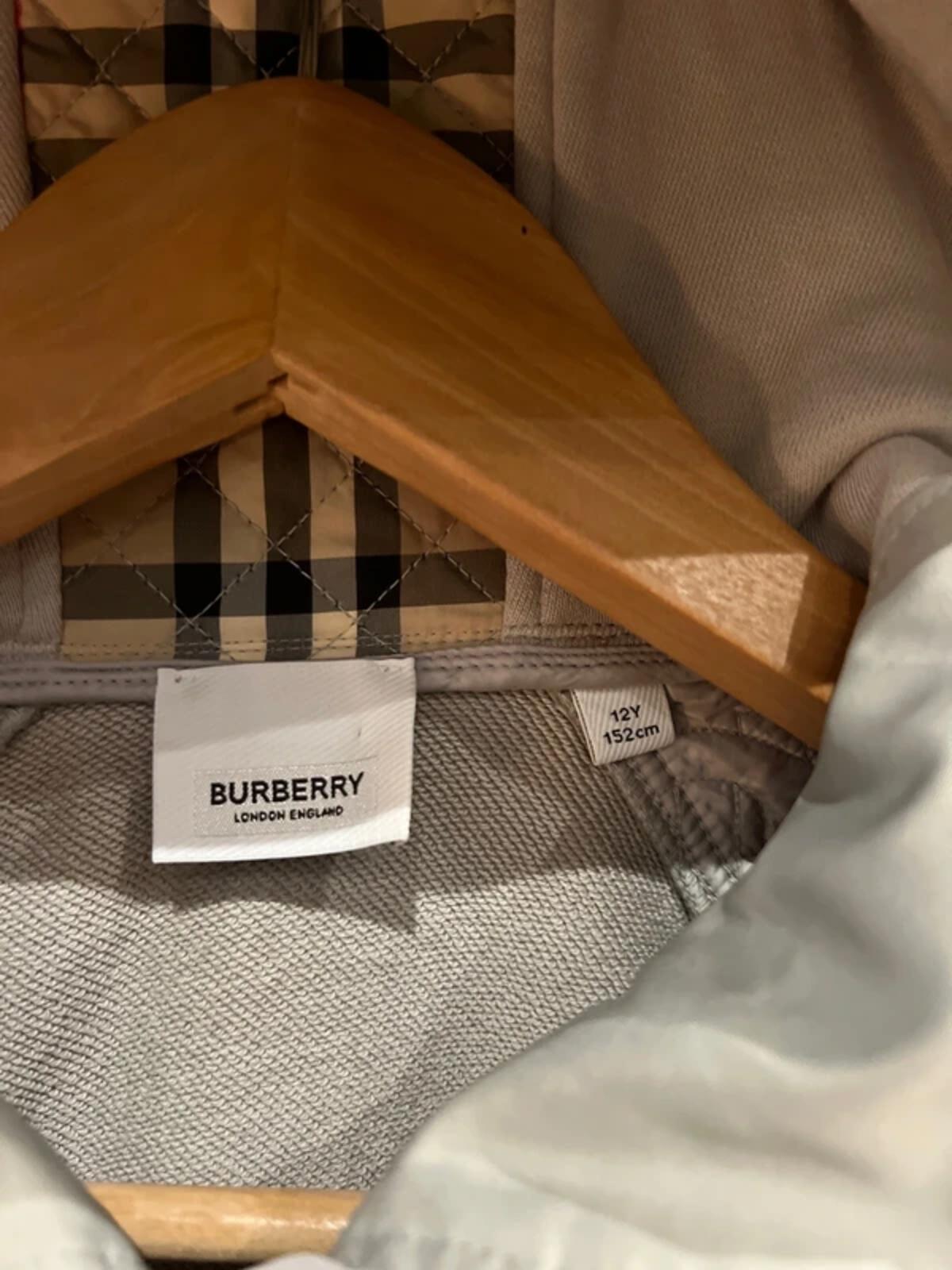 Burberry Stone Quilted 1/4 Zip Hoodie 12Y