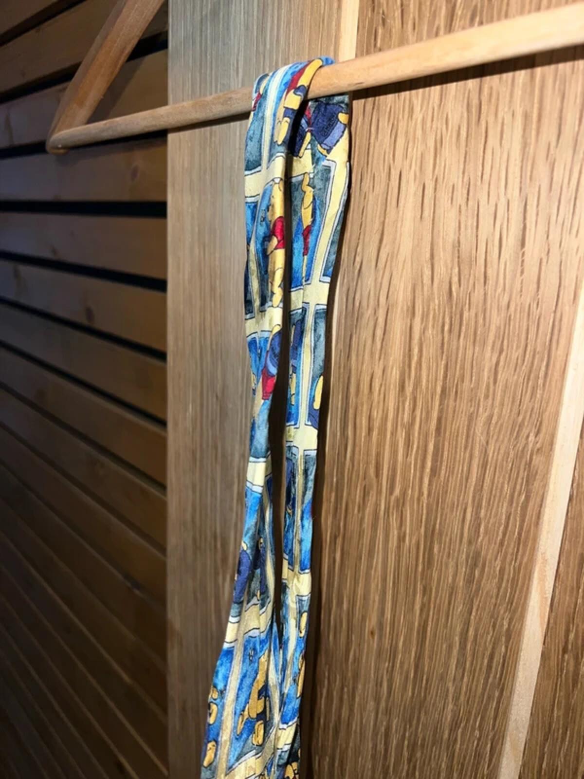 Vintage Disney Winnie The Pooh Silk Patterned Tie
