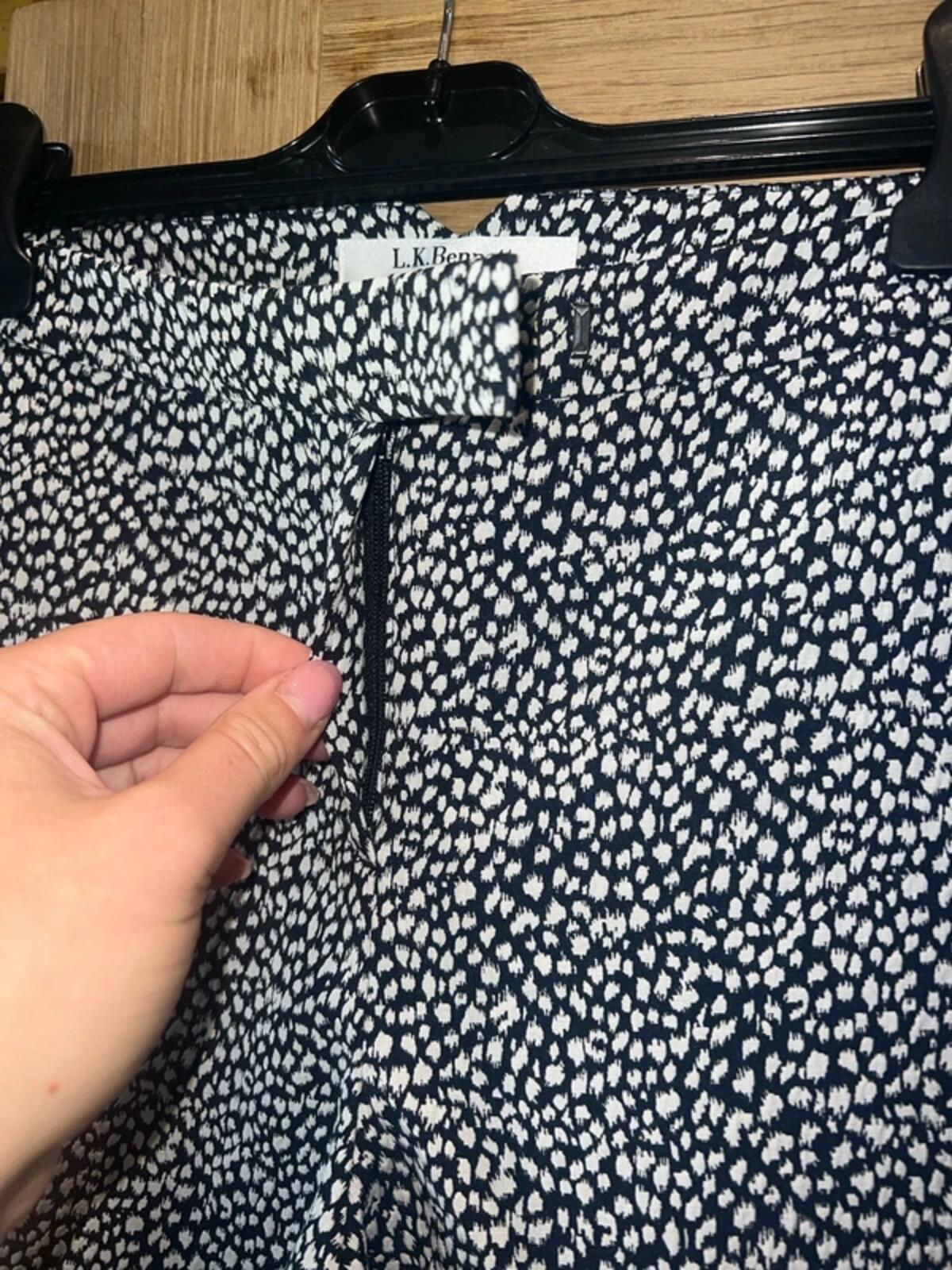L.K.Bennett Black & White Print Tailored Trousers 14