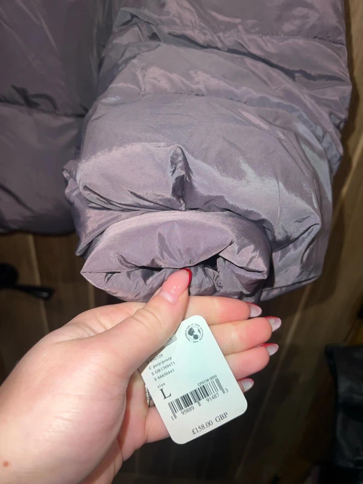 Free People Olivia Purple Puffer Jacket L NEW