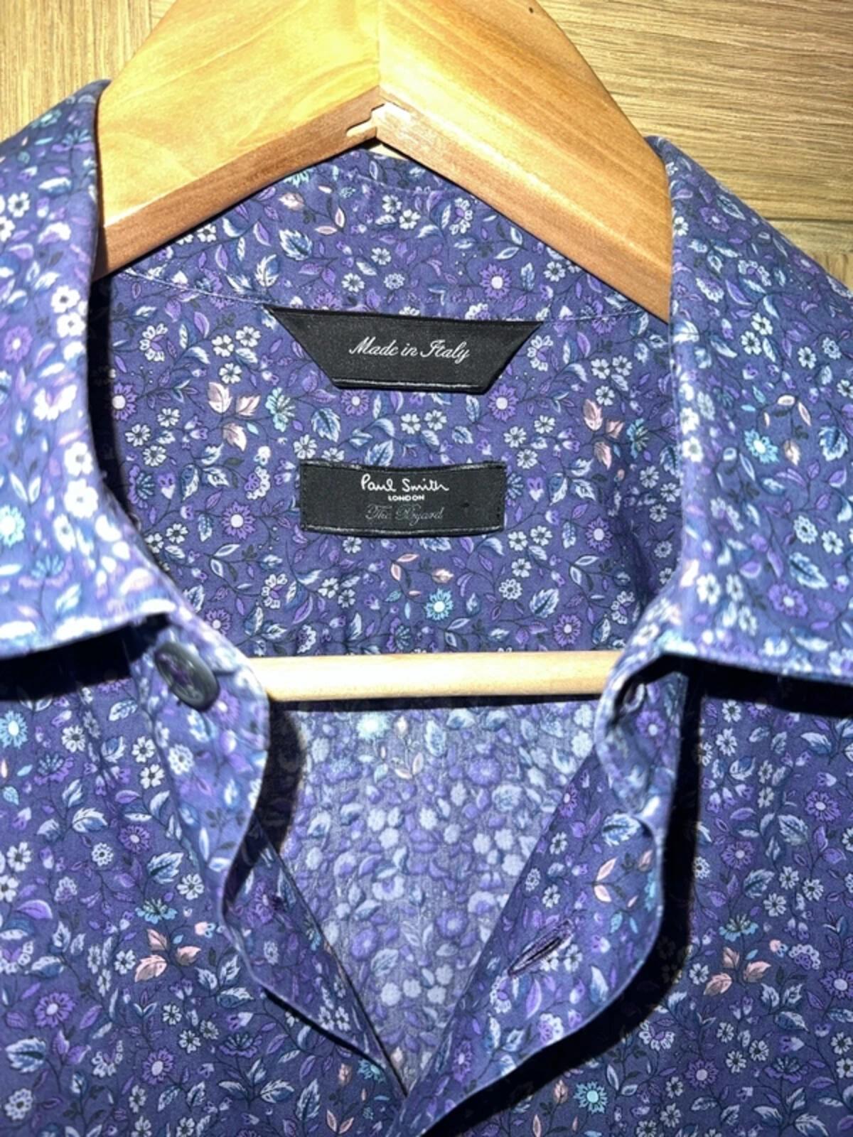 Paul Smith Indigo Byard Ditsy Print Shirt M