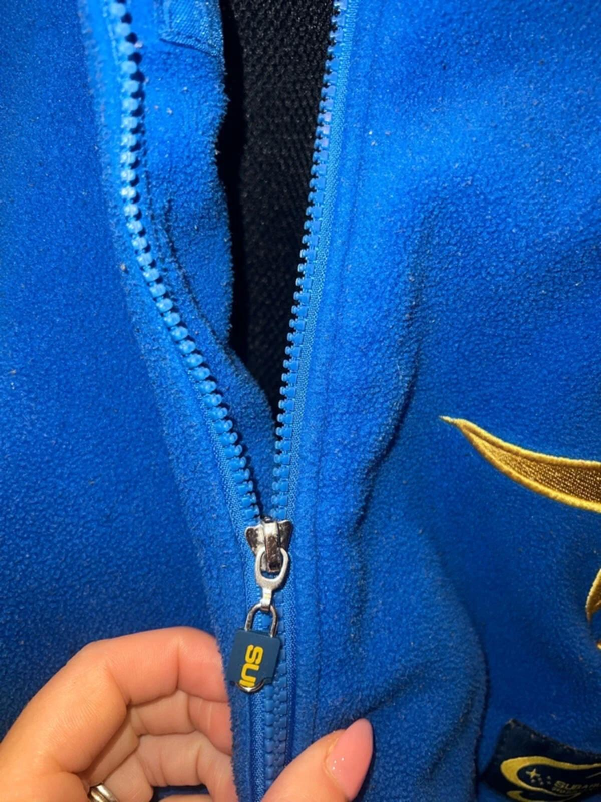 Vintage Subaru Racing Blue Fleece Jacket 9-11Y