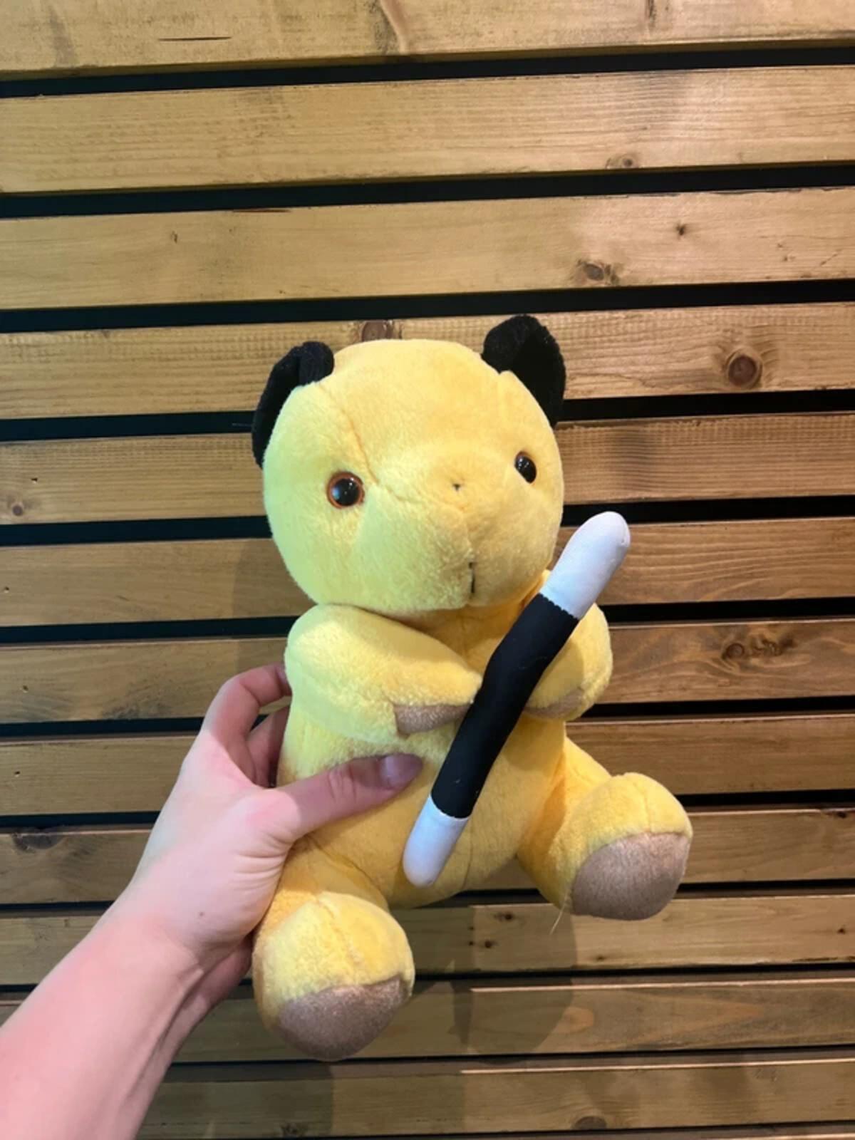 Vintage Sooty Teddy Bear Soft Plush Toy