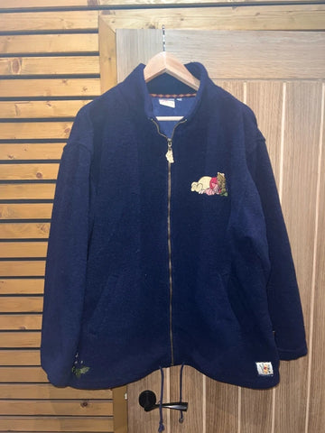 Vintage 1990's Winnie the Pooh Disney Zip Fleece