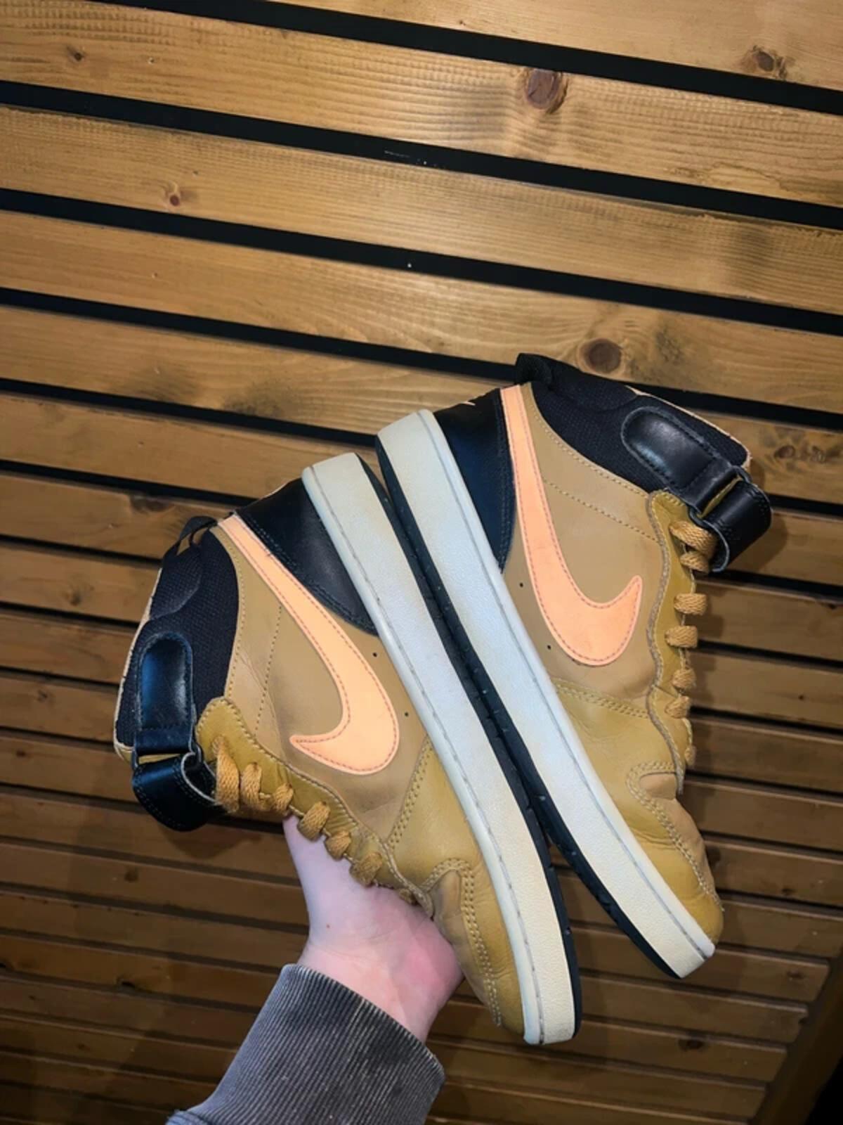 Nike Court Borough Mid 2 Mustard Trainers UK5
