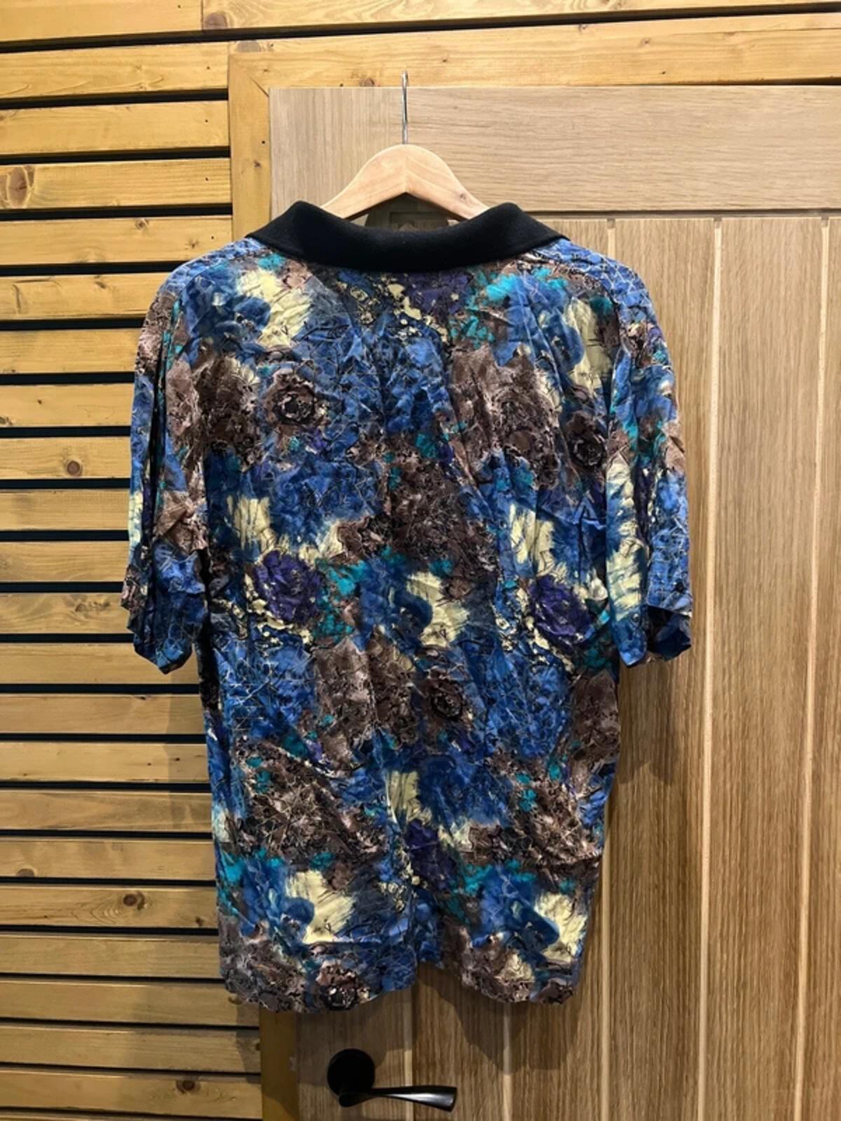 Vintage Club Barbados Patterned Blue Polo Shirt S