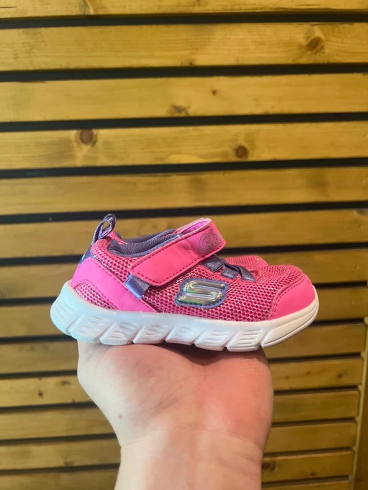 Skechers Comfy Flex Pink Trainers UK4