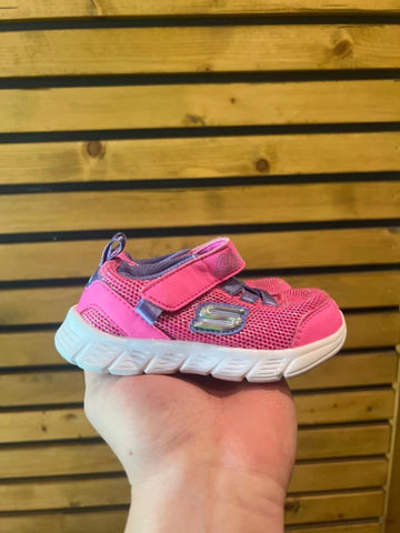Skechers Comfy Flex Pink Trainers UK4