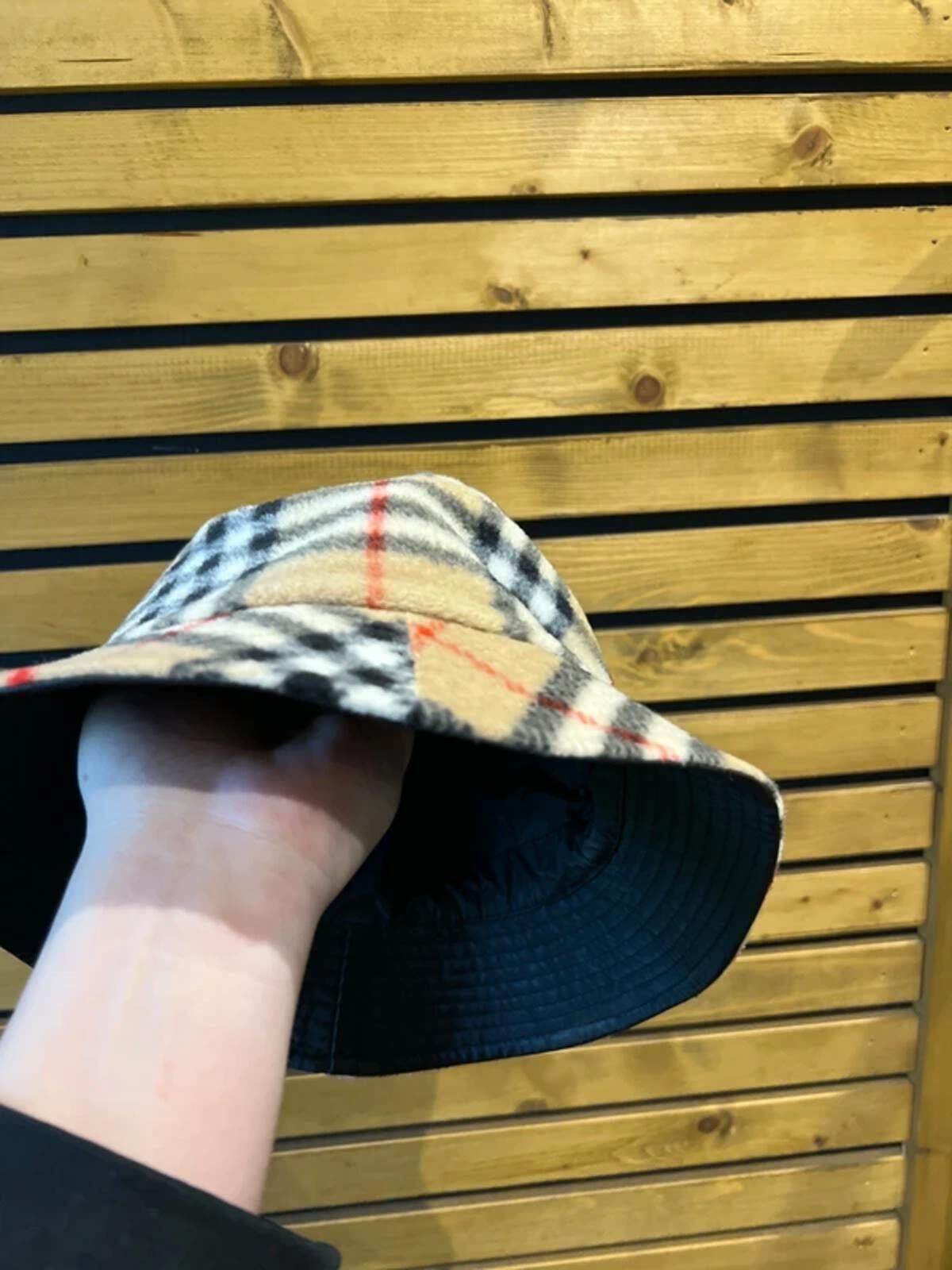 Vintage Style Plaid Reversible Bucket Hat OS