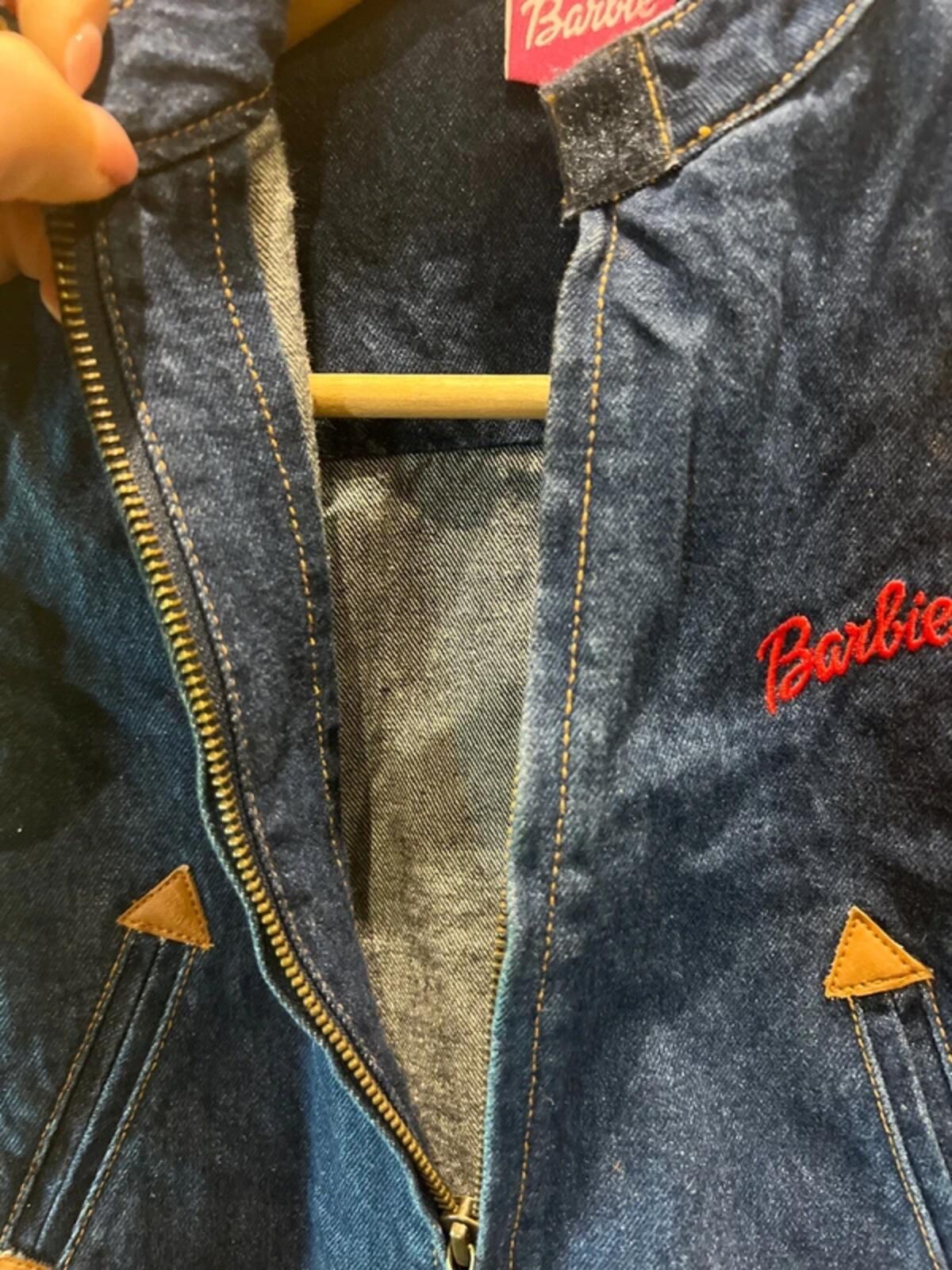 Vintage Barbie Denim Zip Biker Vest 6-7Y