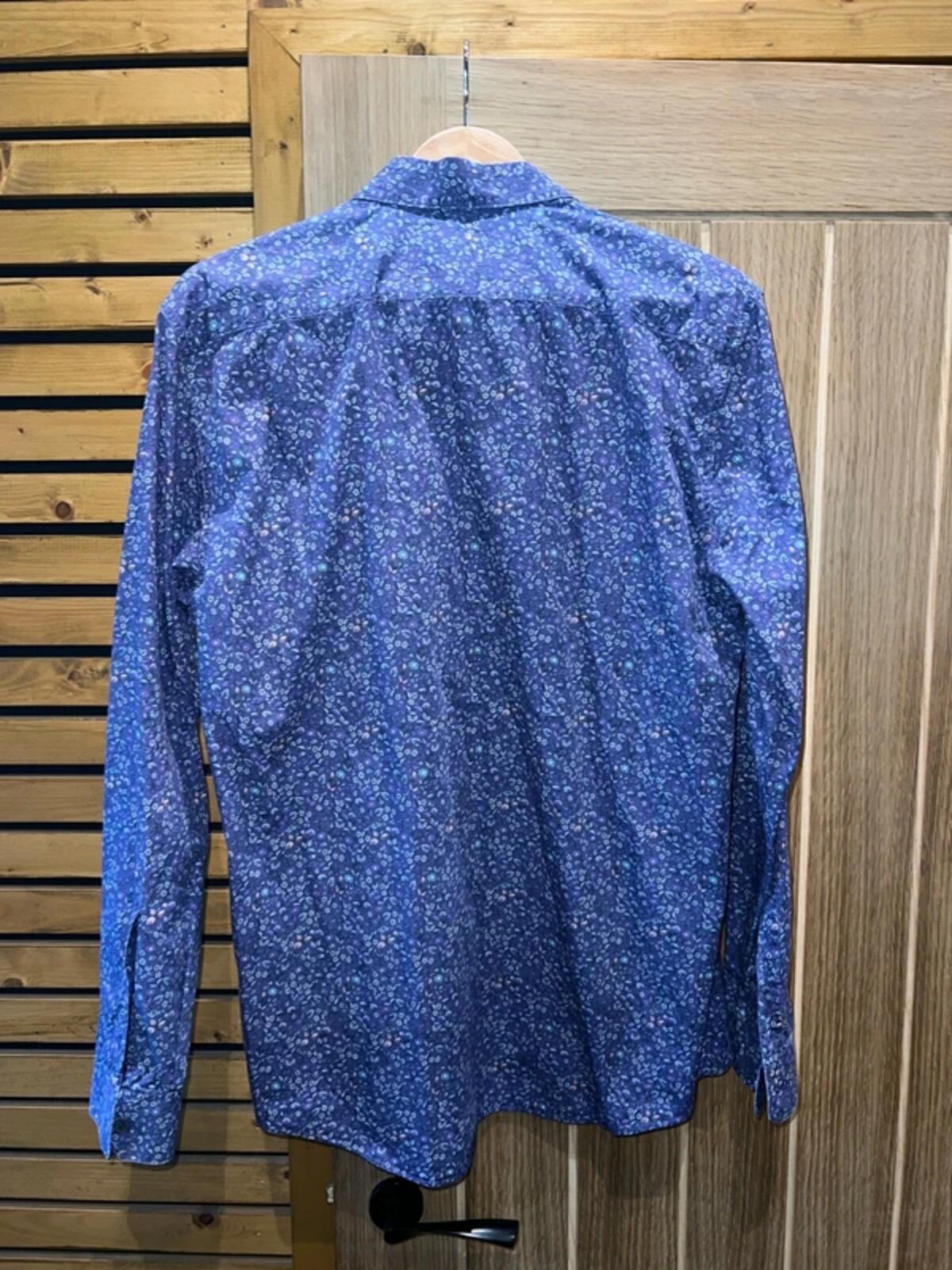 Paul Smith Indigo Byard Ditsy Print Shirt M