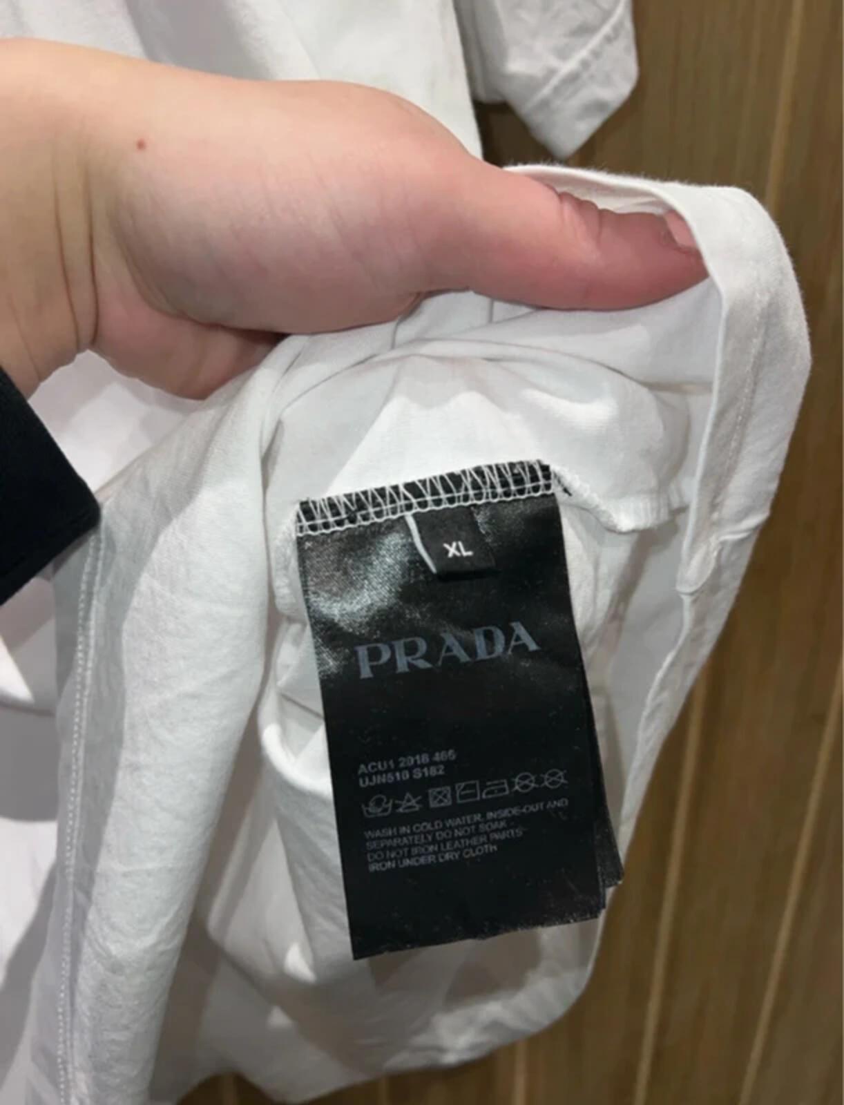 Prada Milano Designer White Plain T-Shirt