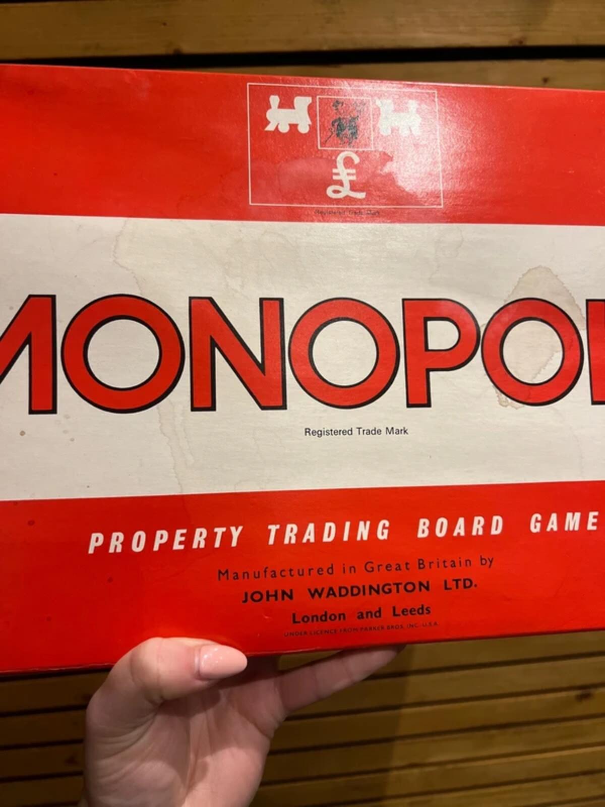 Vintage 1972 Monopoly John Waddington Board Game