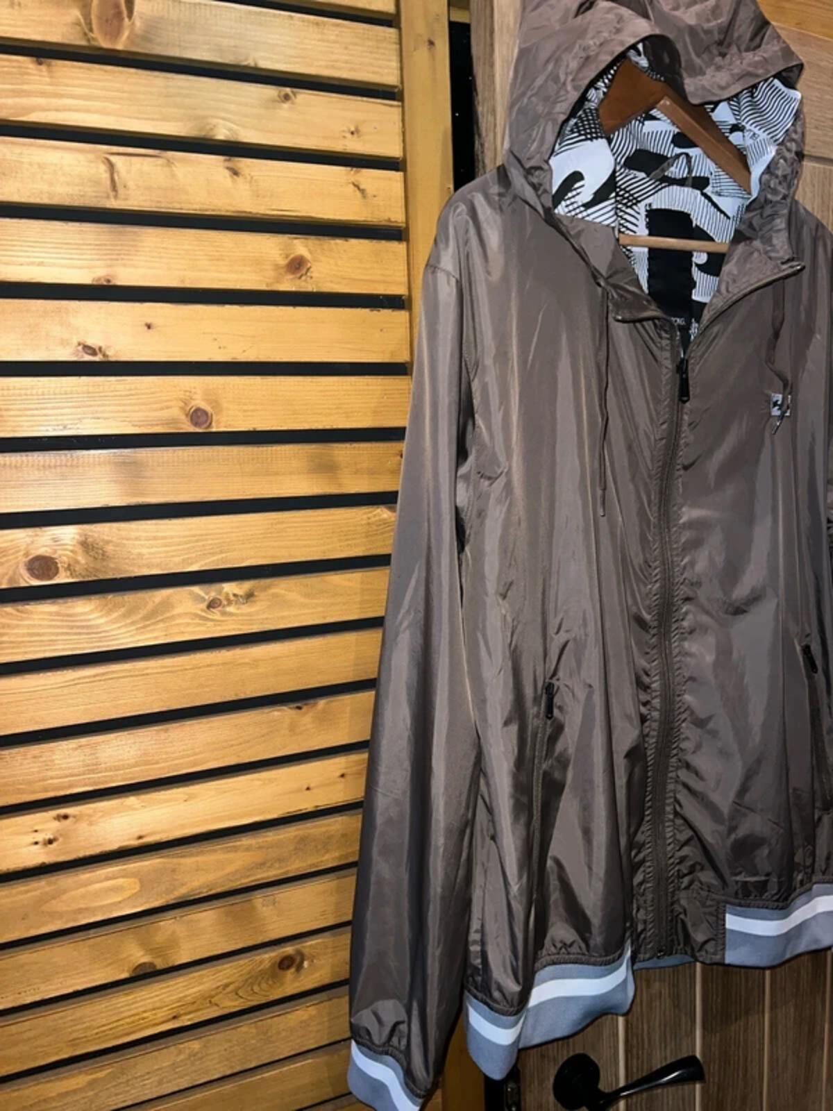Billabong Brown Hooded Windbreaker L