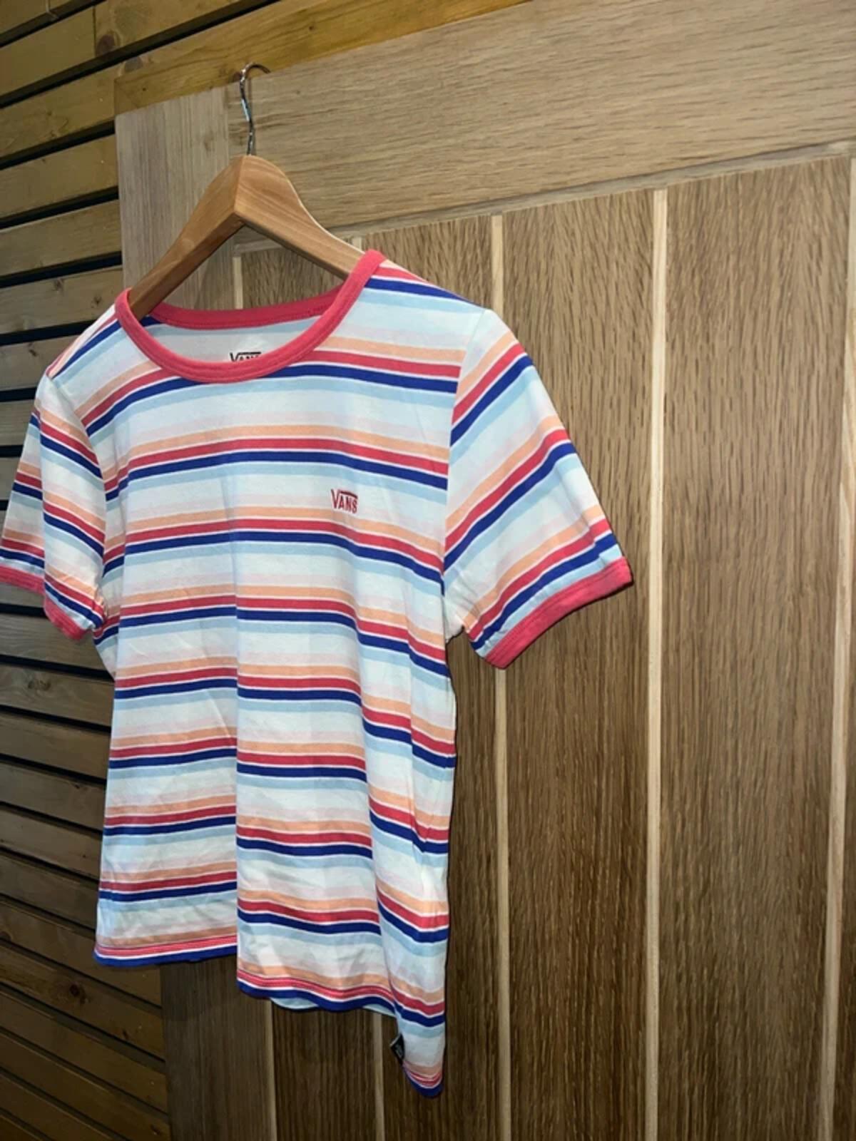 Vans Wazzy Cropped Striped T-Shirt M