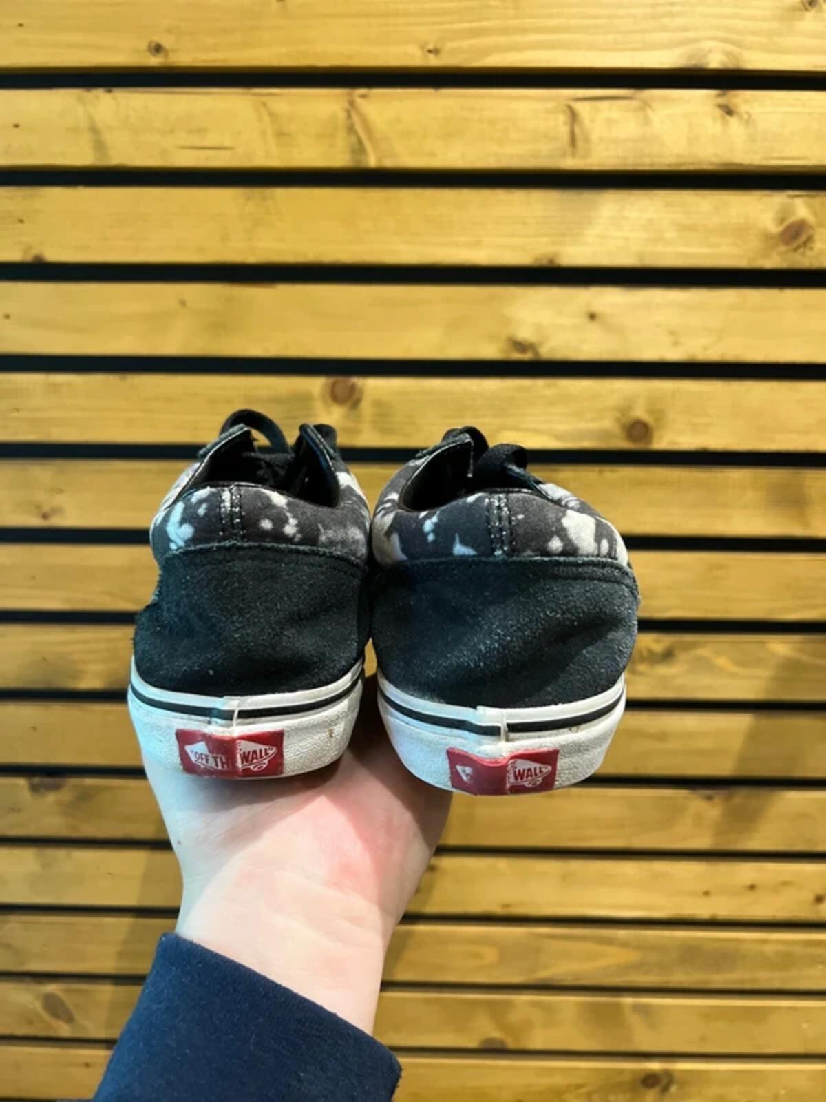 Vans Black Marble Print Trainers UK4