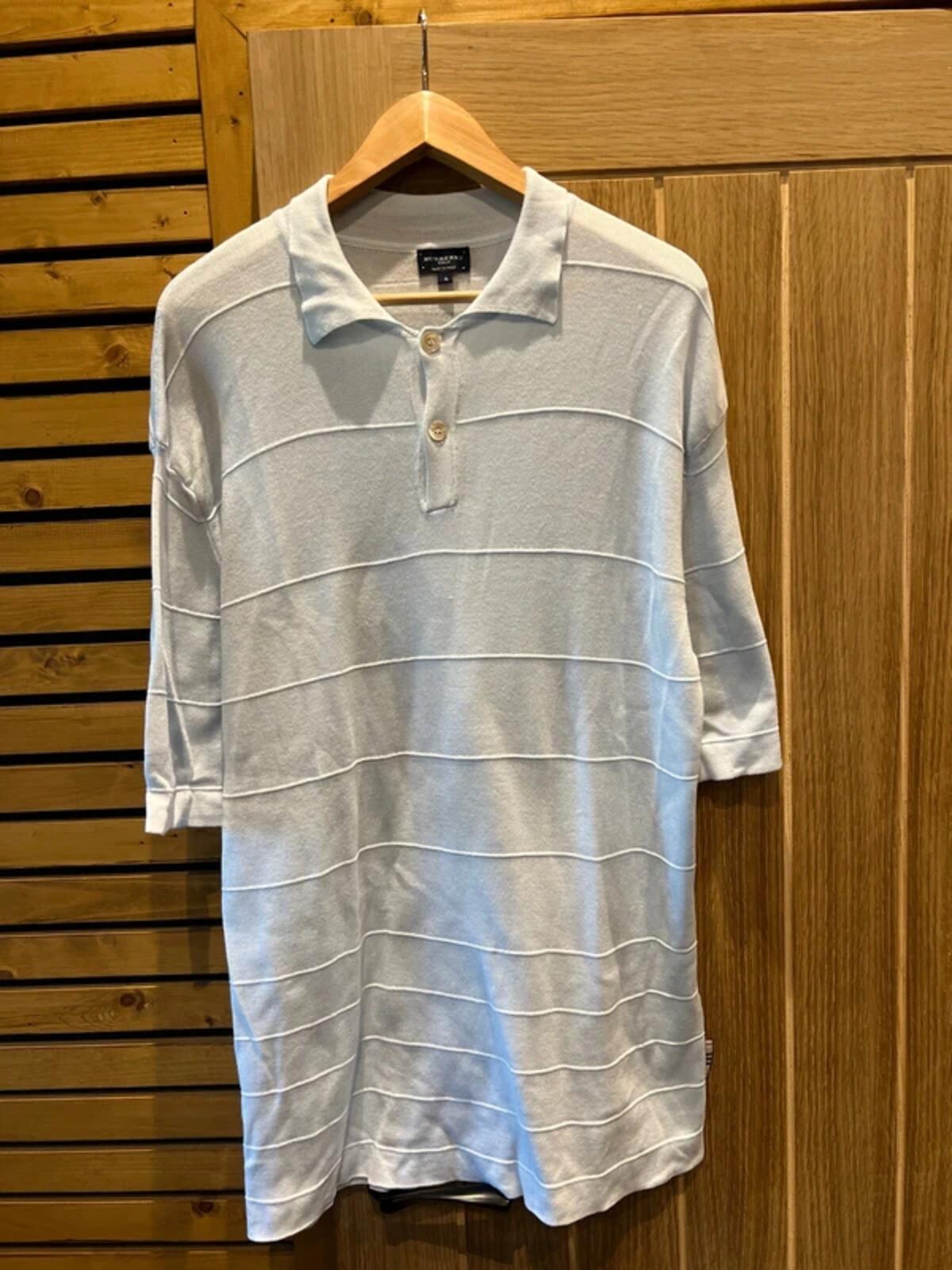 Burberry Golf Vintage Light Blue Polo Shirt