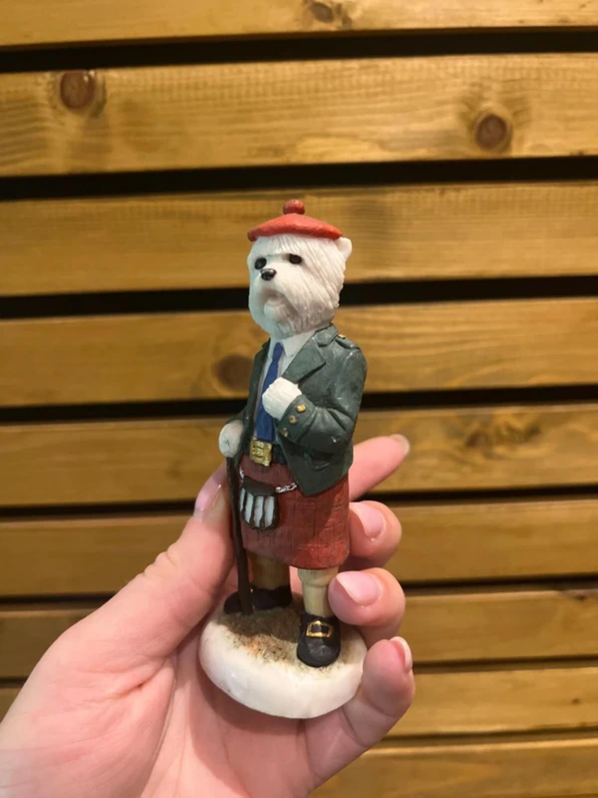 Robert Harrop Vintage 1990 Highland Terrier Dog Resin Figurine