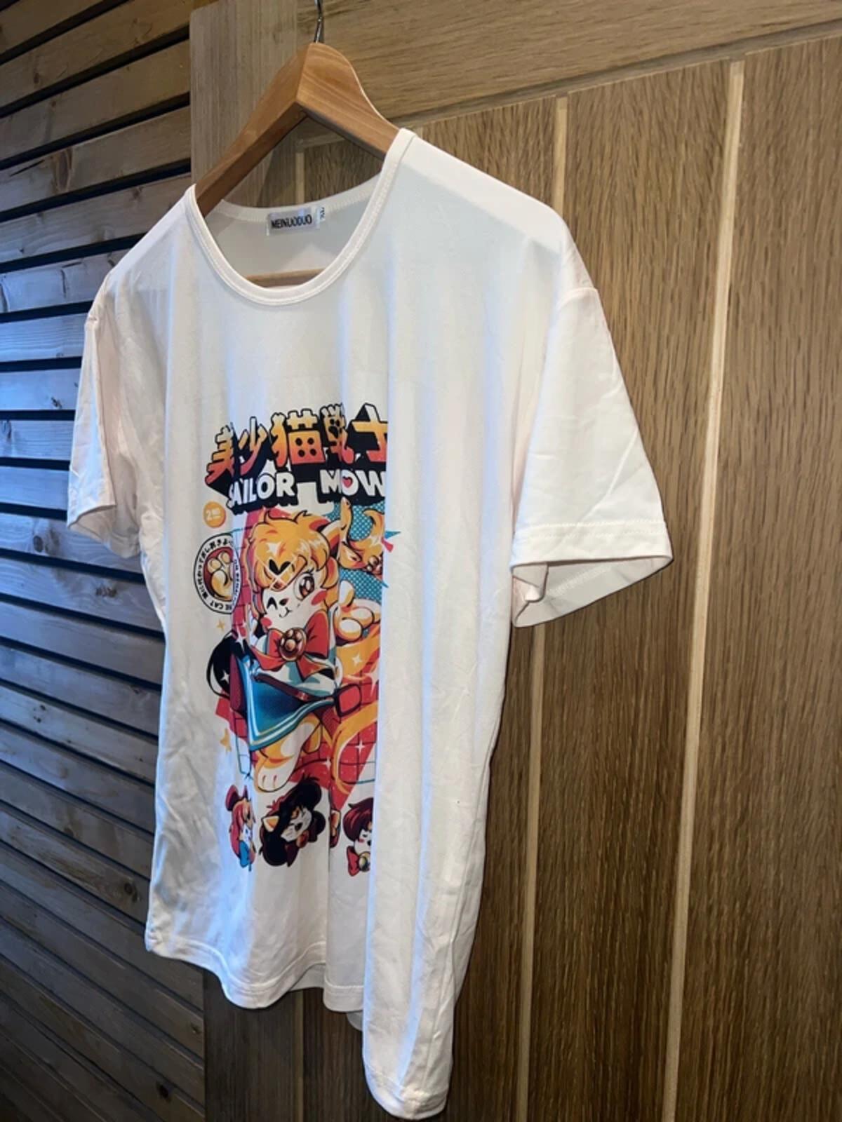 Sailor Meow Japanese Pop Art Cat T-Shirt XL